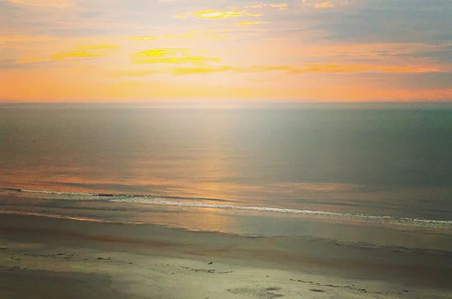 A beautiful sunrise from our balcony.