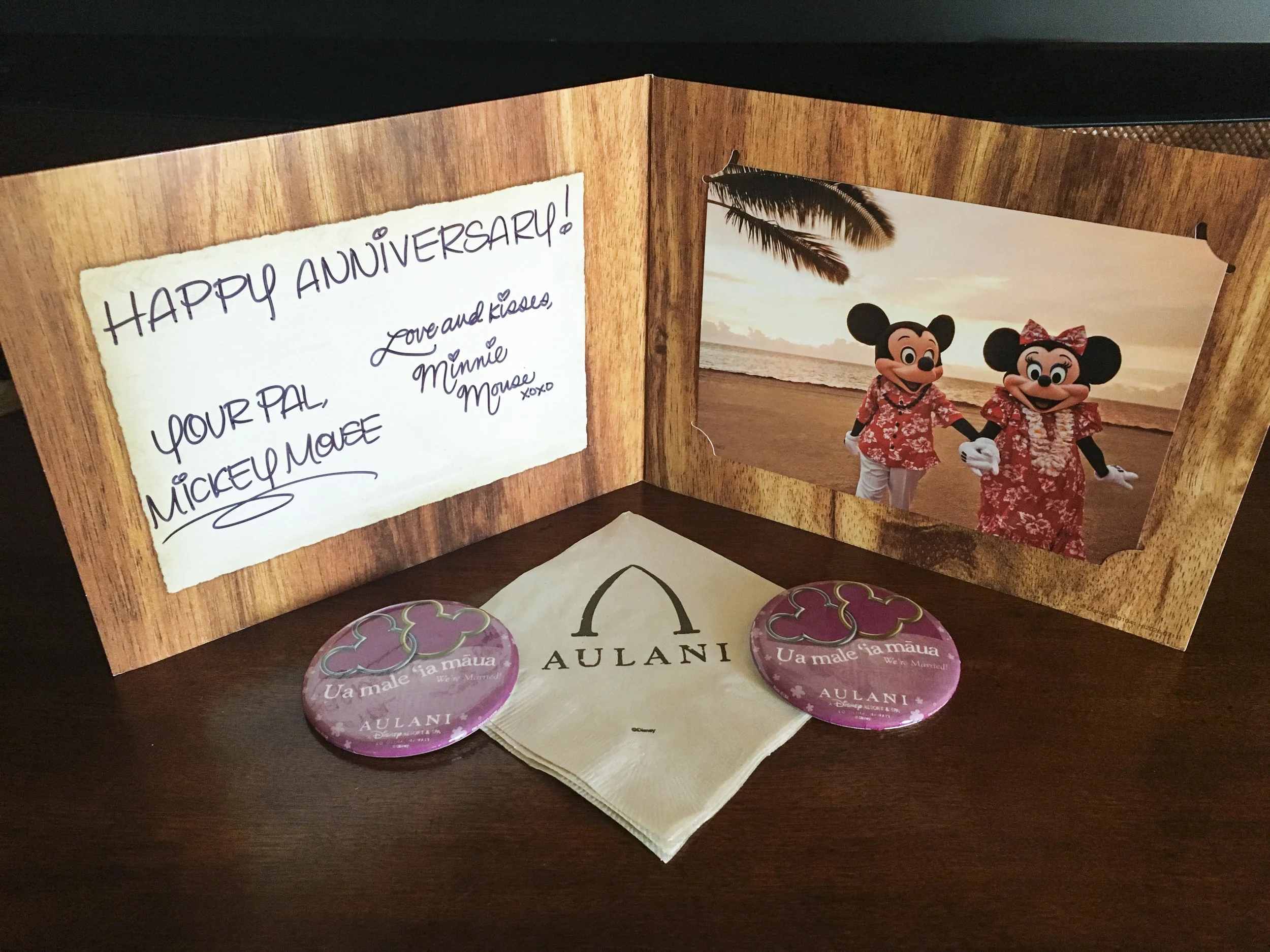 Mahalo Mickey & Minnie for sending sending us an anniversary card!