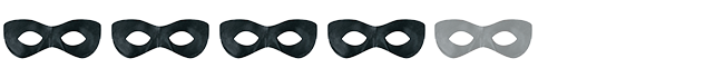 HIS RATING: 4.0 out of 5.0 "Super Masks"