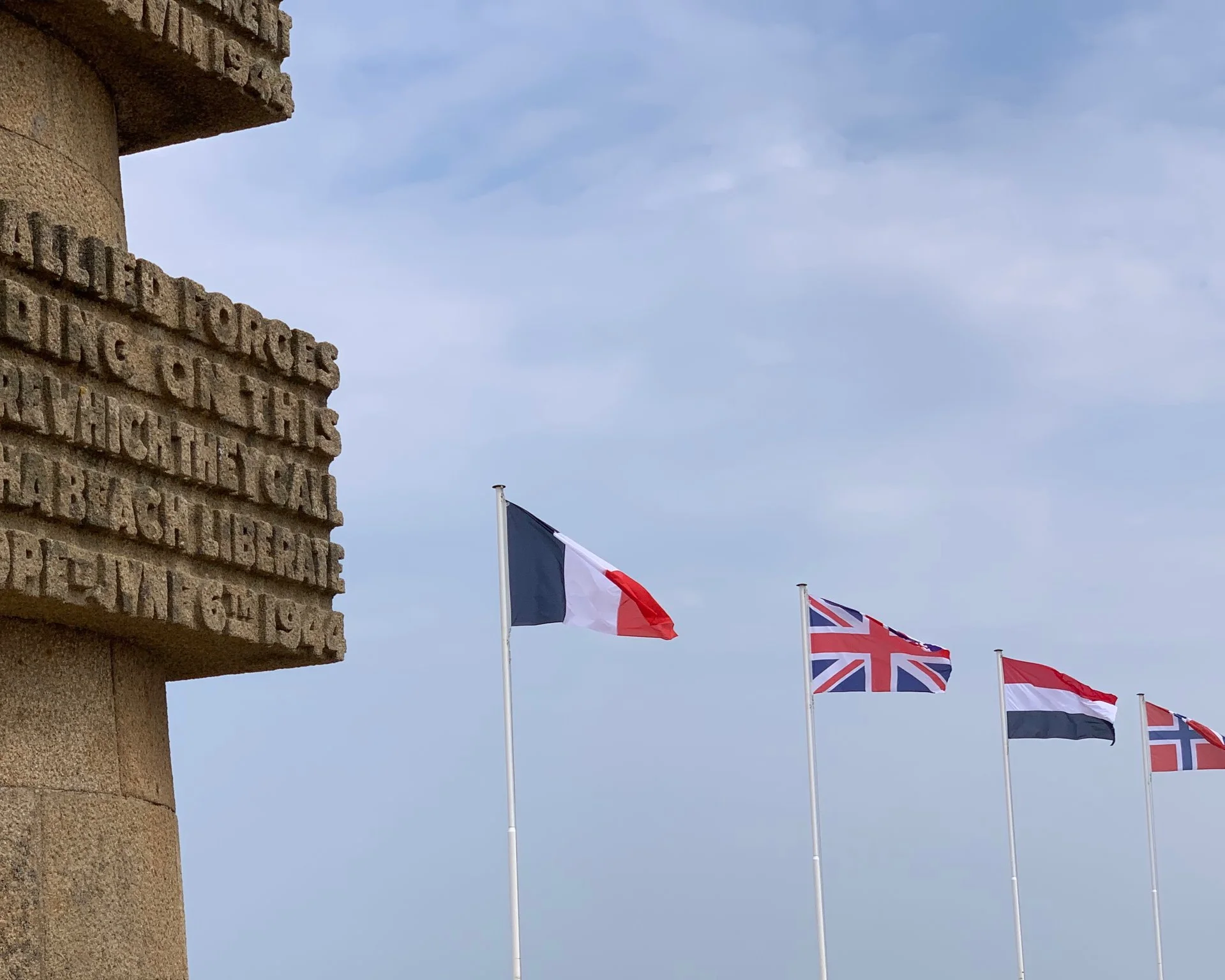 Some of the flags at the site.