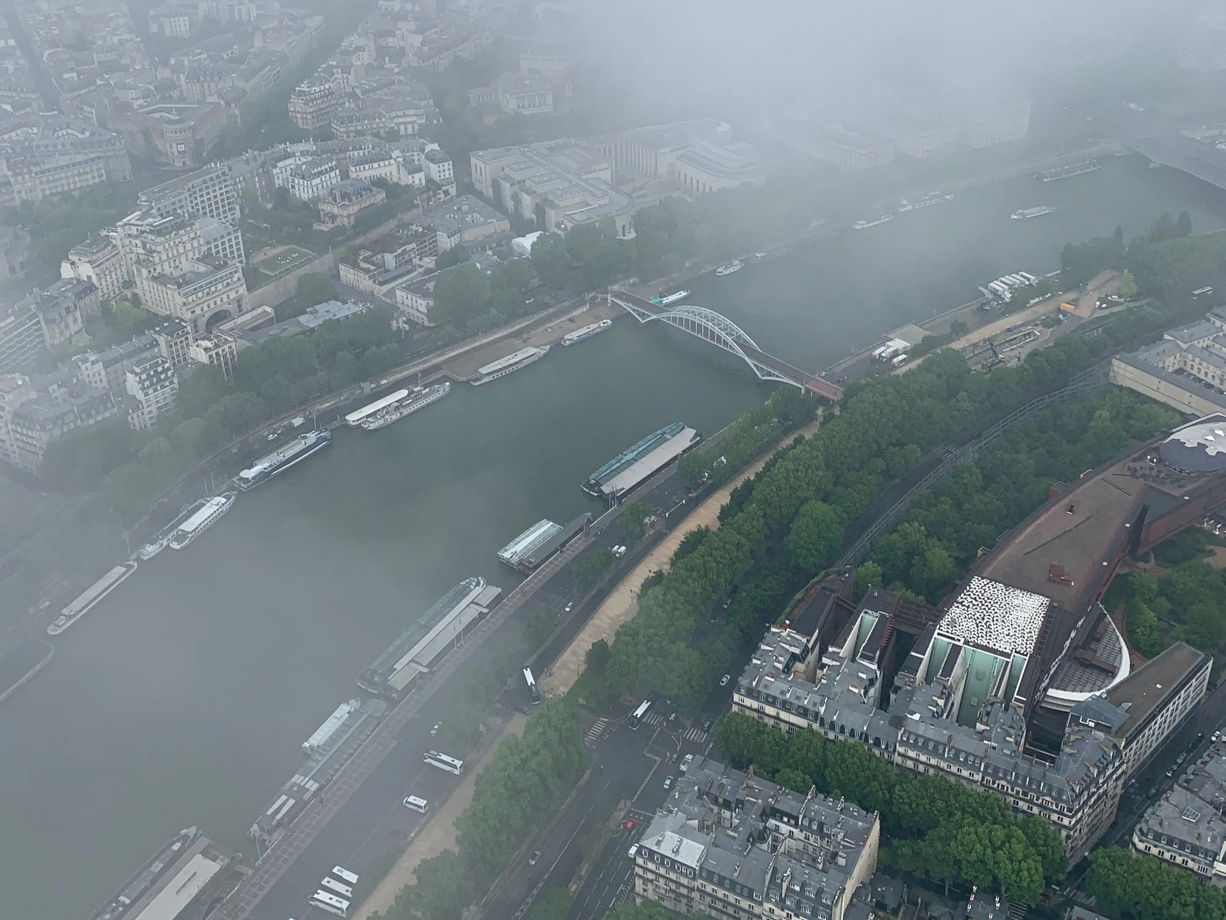 A foggy view below.