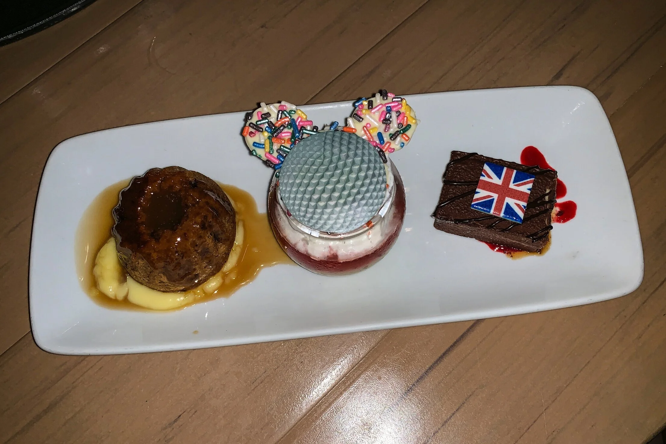 A trio of delightful desserts.