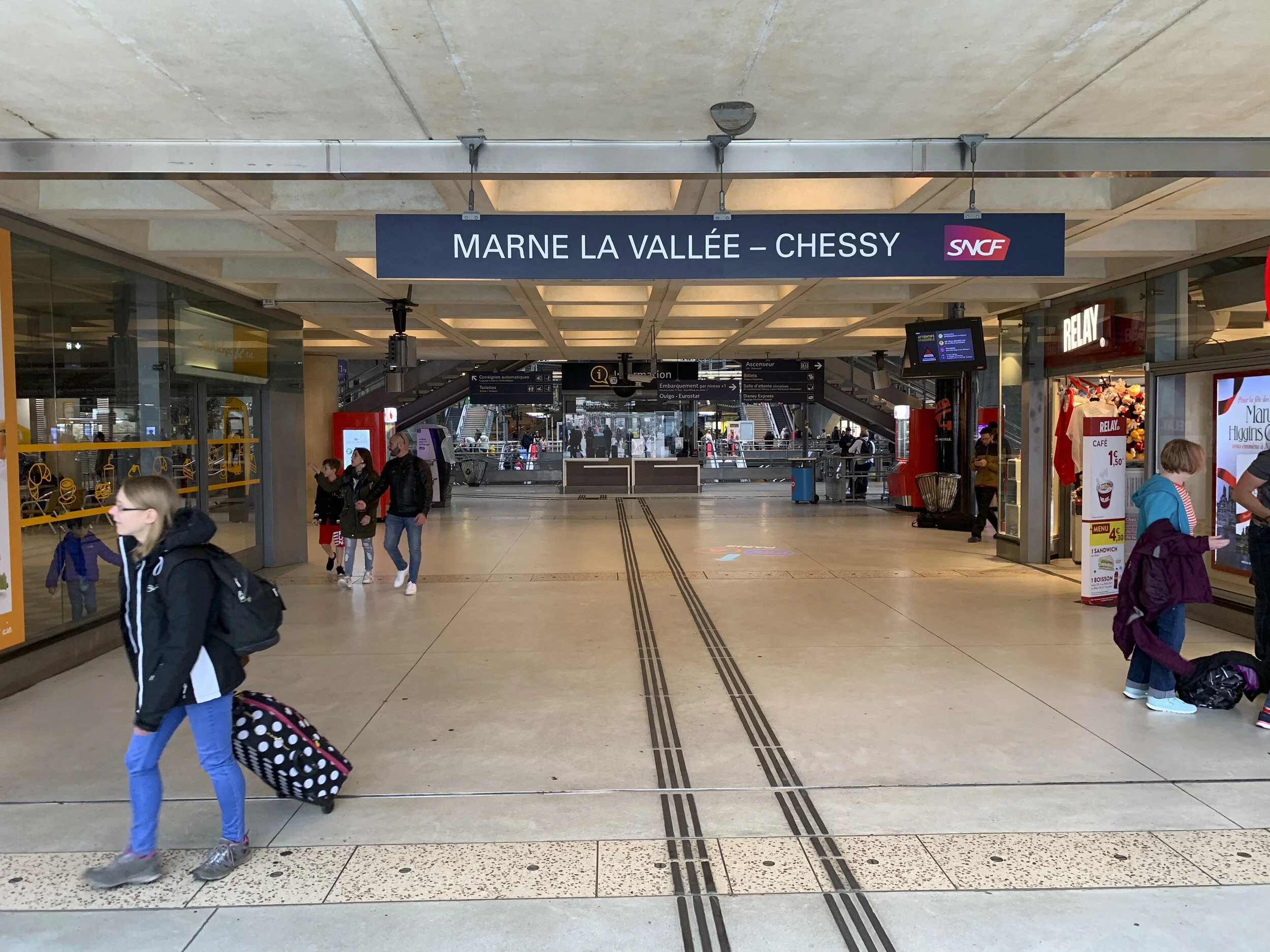 The train station.