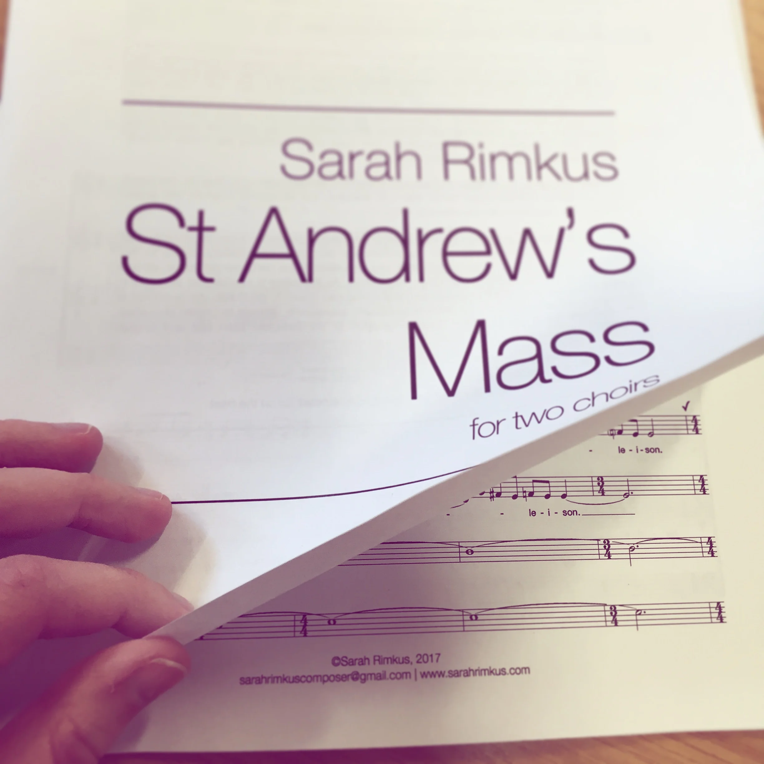 Premiere of 'St Andrew's Mass'