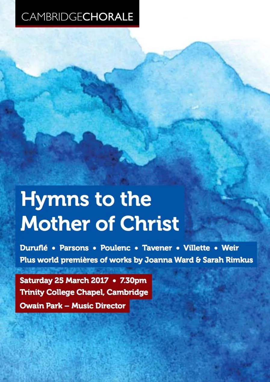 Premiere by the Cambridge Chorale