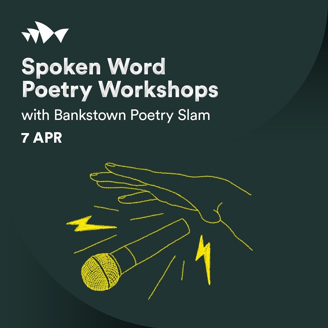 Our last poetry workshop at @sydneyoperahouse is coming up on Sunday 7th April! 

Created by @thesaramansour for beginners and seasoned slammers alike, this workshop is guaranteed to get your creative juices flowing so much that it&rsquo;ll cause a w