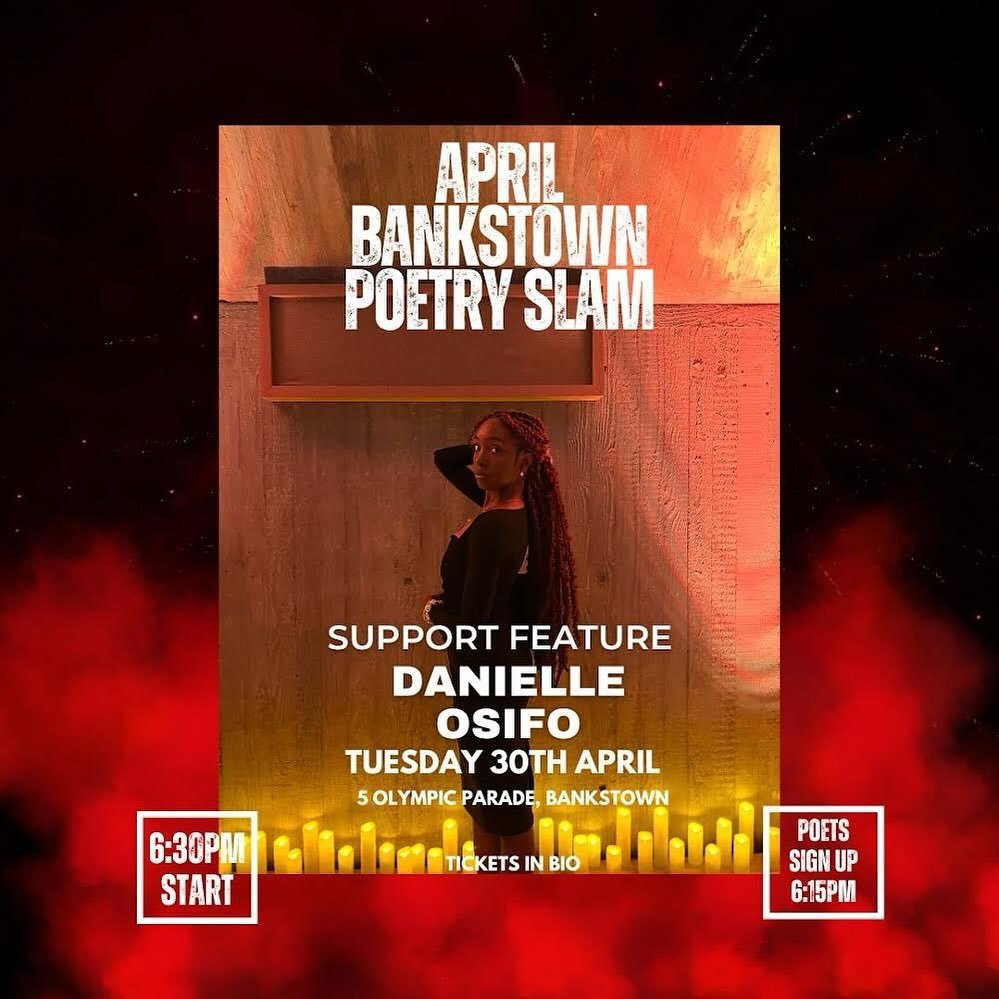 ANNOUNCING OUR SUPPORT FEATURE FOR APRIL BPS 🌟🍉
FREE tickets IN OUR BIO 🎟️ 

This is Danielle Osifo! She is going to be our opening act for Ifeoma&rsquo;s (@phatrishbish) feature set at the next Bankstown Poetry Slam in LESS THAN TWO WEEKS. 

Dani
