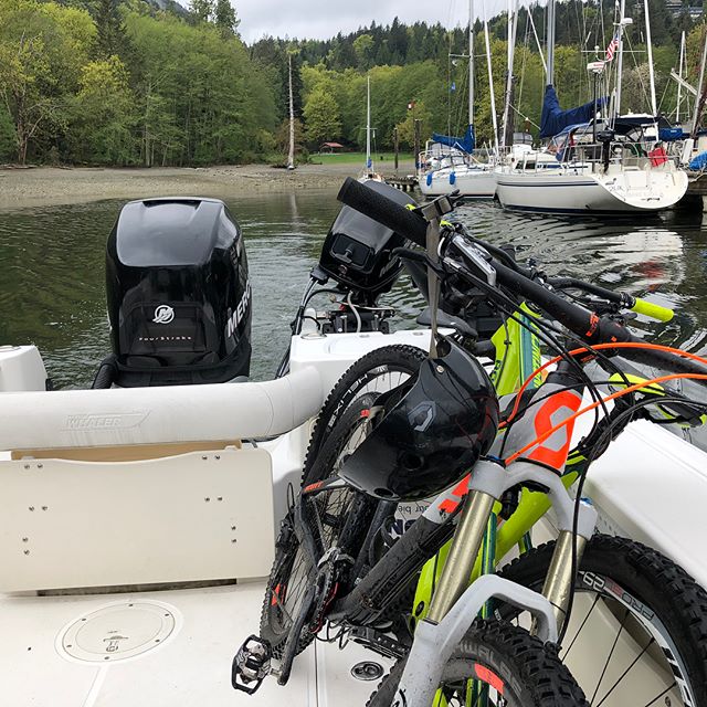 Scouting Islands and Inlets on the coast.  An awesome Sunday with @alternafilms #production #locationscouting #nobaddays #westcoastbestcoast #hellobc #beautifulbc #bowen #scott #howesound #westvancouver #biking #awesome