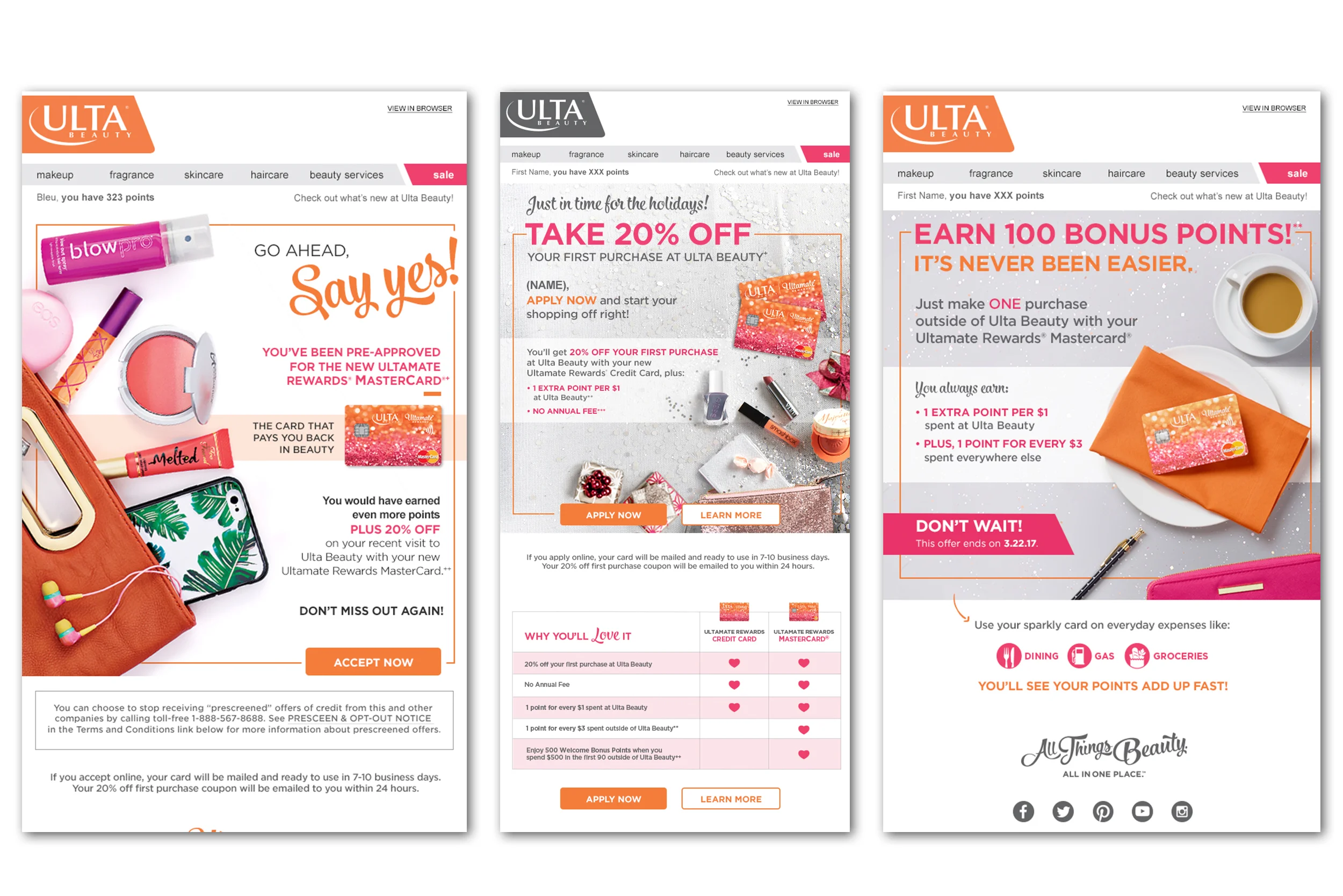 Ulta Beauty Emails Bleu Caldwell