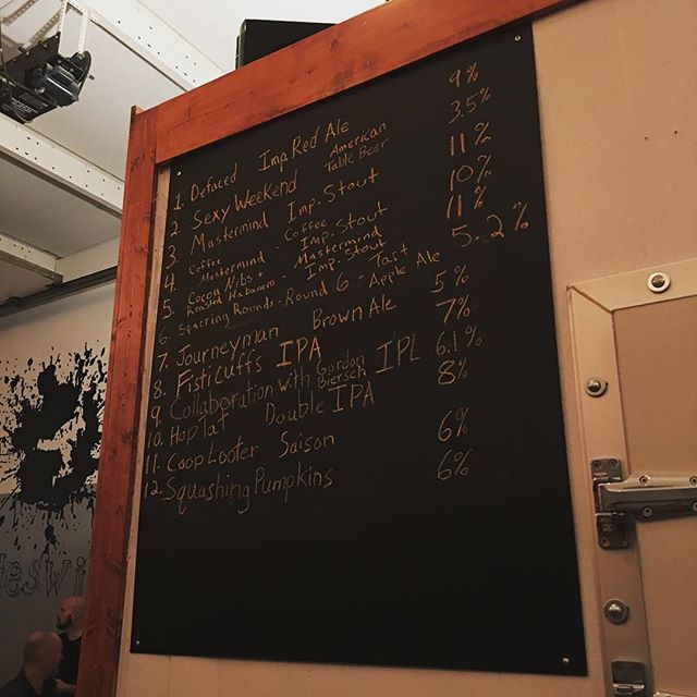 The tap list.