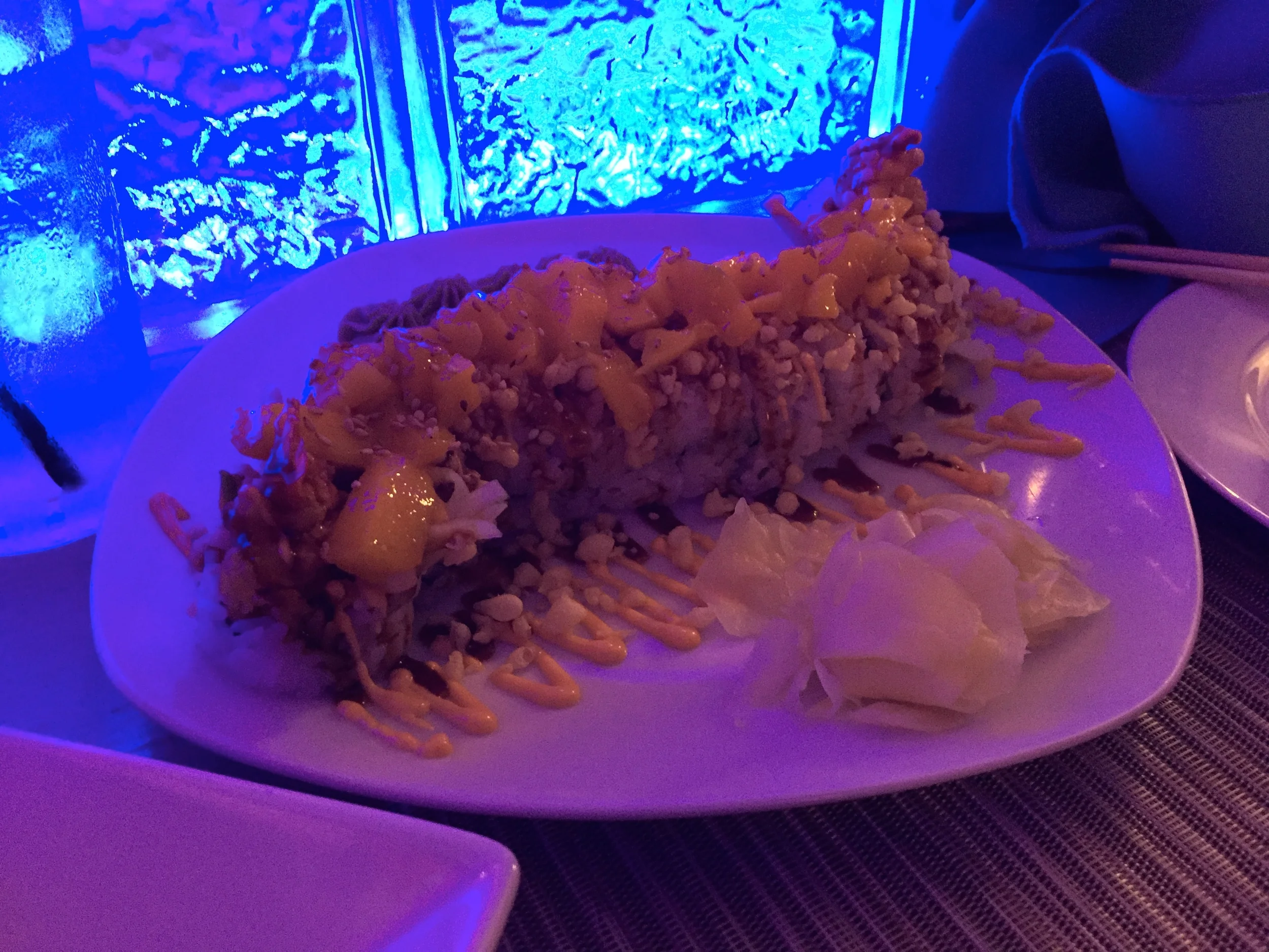 The Sunshine Roll with Shrimp & Mango