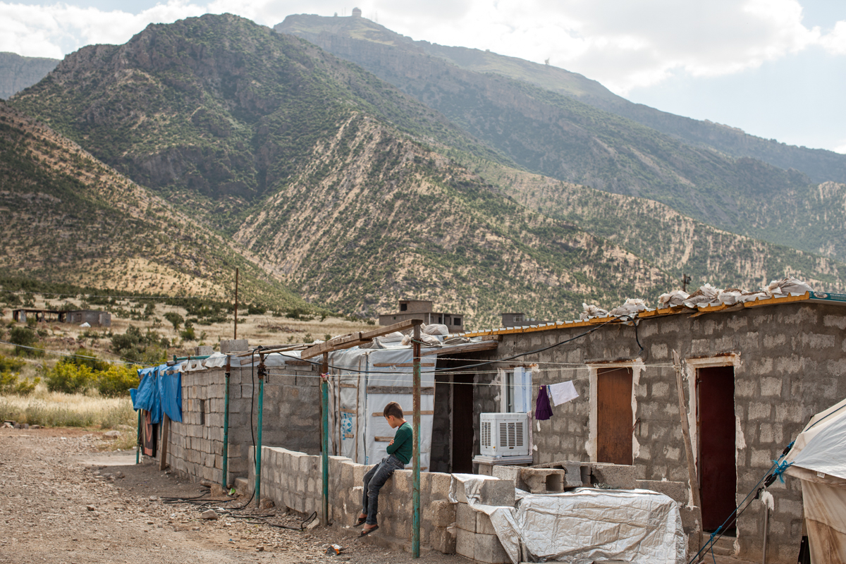  Yazidi boy at the Rwandz refugee camp, Kurdistan (2016). 