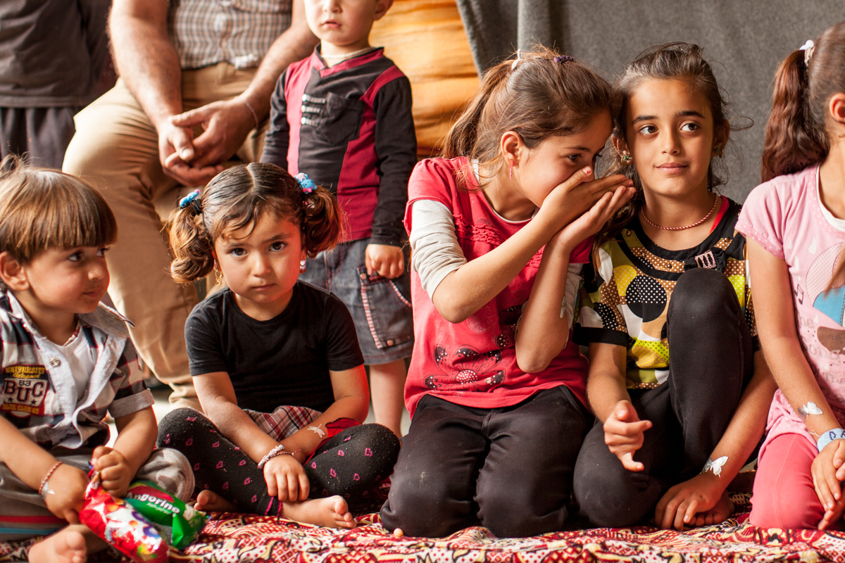  Yazidi children at Rwandx refugee camp (2017). 