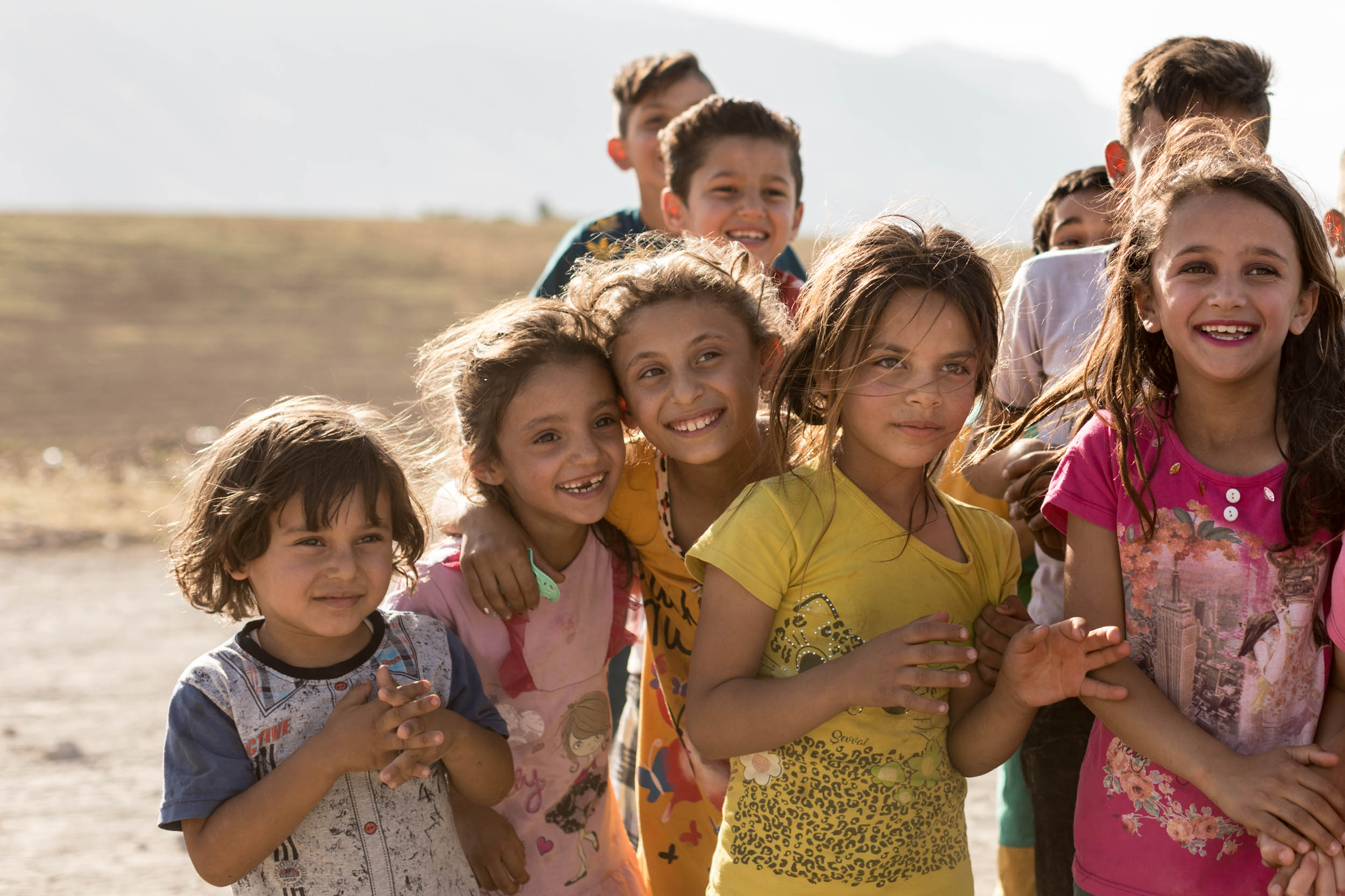  Yazidi children from Shingal at their camp in Azadi, Iraqi Kurdistan (June 2017). 