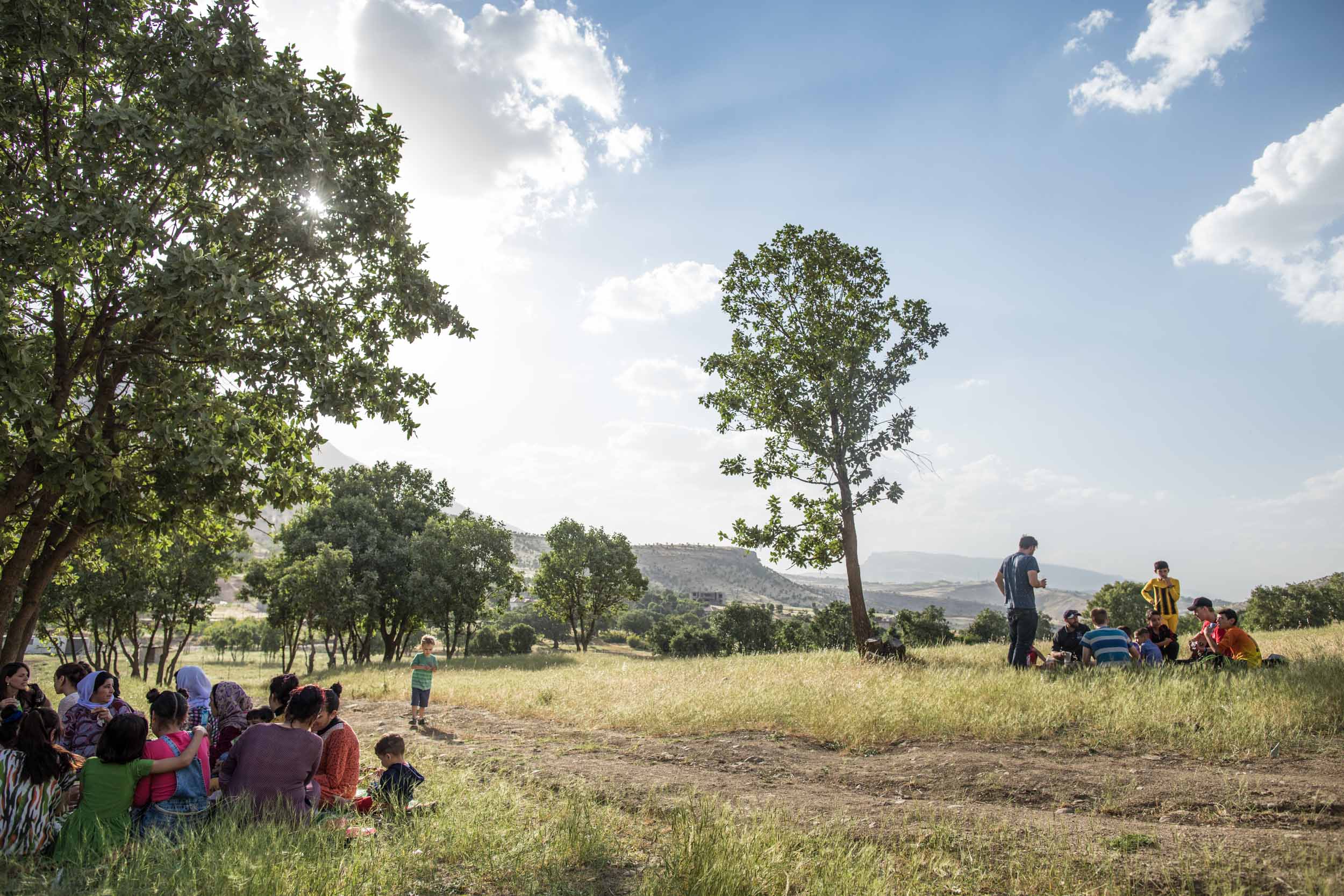  Picnic on the grounds at Akoyan camp for refugees (2016).  