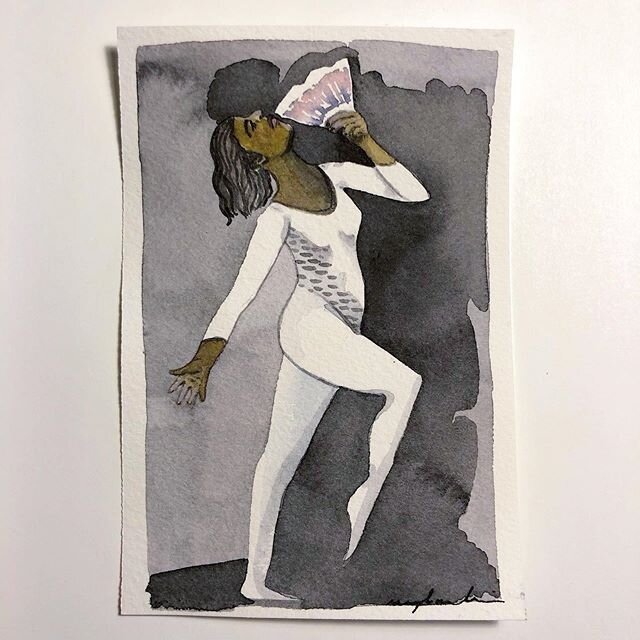 Lift and fan. ✨
These next few posts are from a self-devised project that I played with daily for a couple of weeks, at the beginning of March. 
Each piece is small and done in a short time-frame. Something to allow me to think about pose and paint w