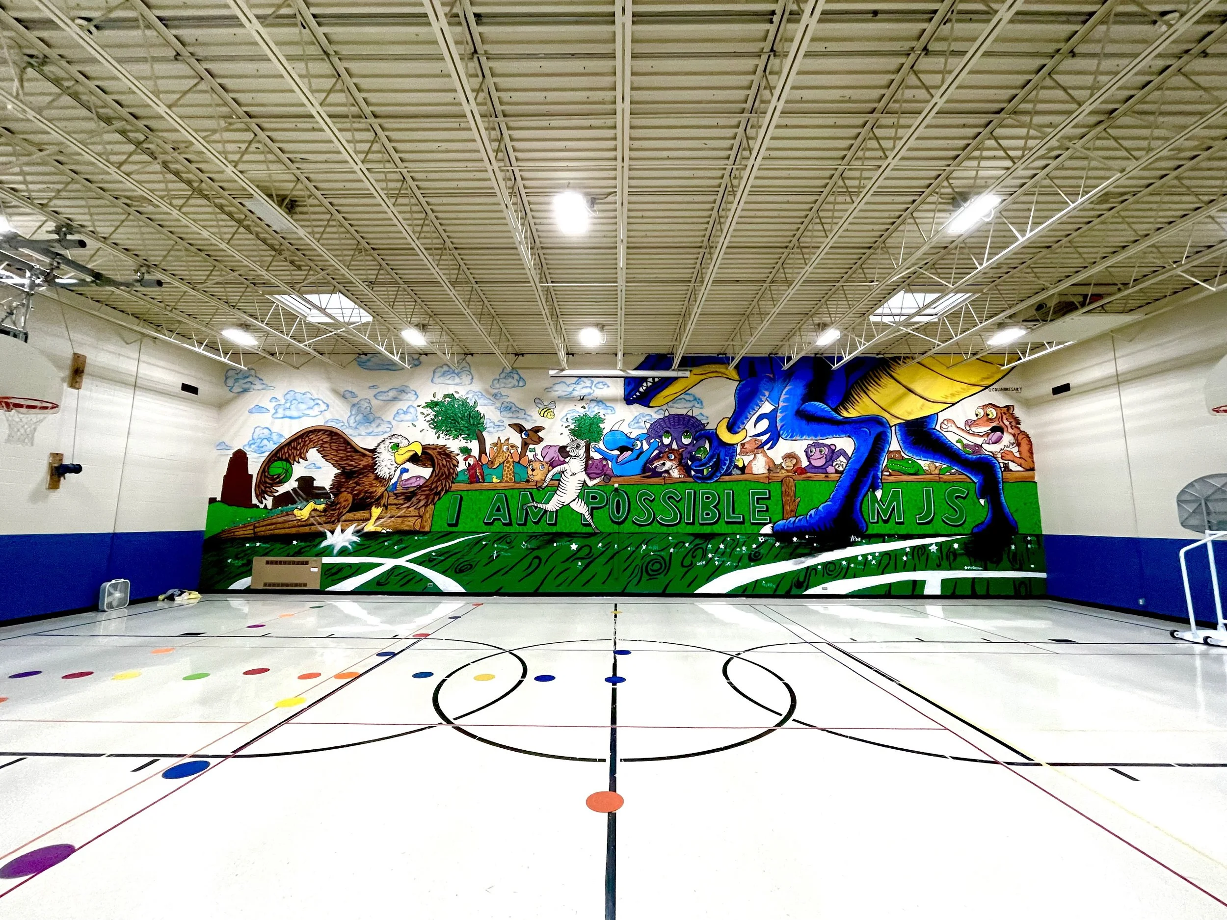 Mades Johnstone School Gym Mural