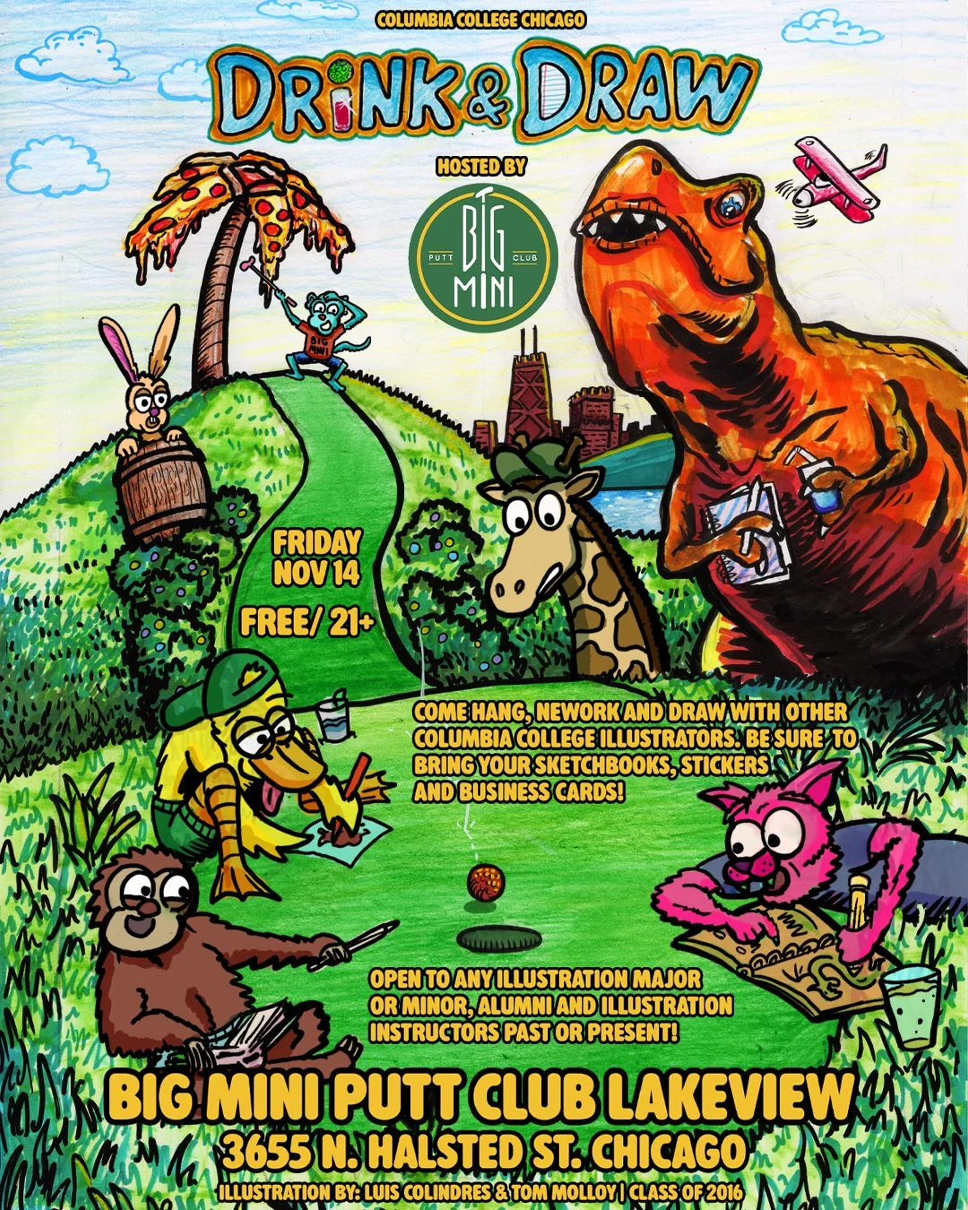 Columbia College Chicago Presents DRINK & DRAW @ Big Mini Lakeview