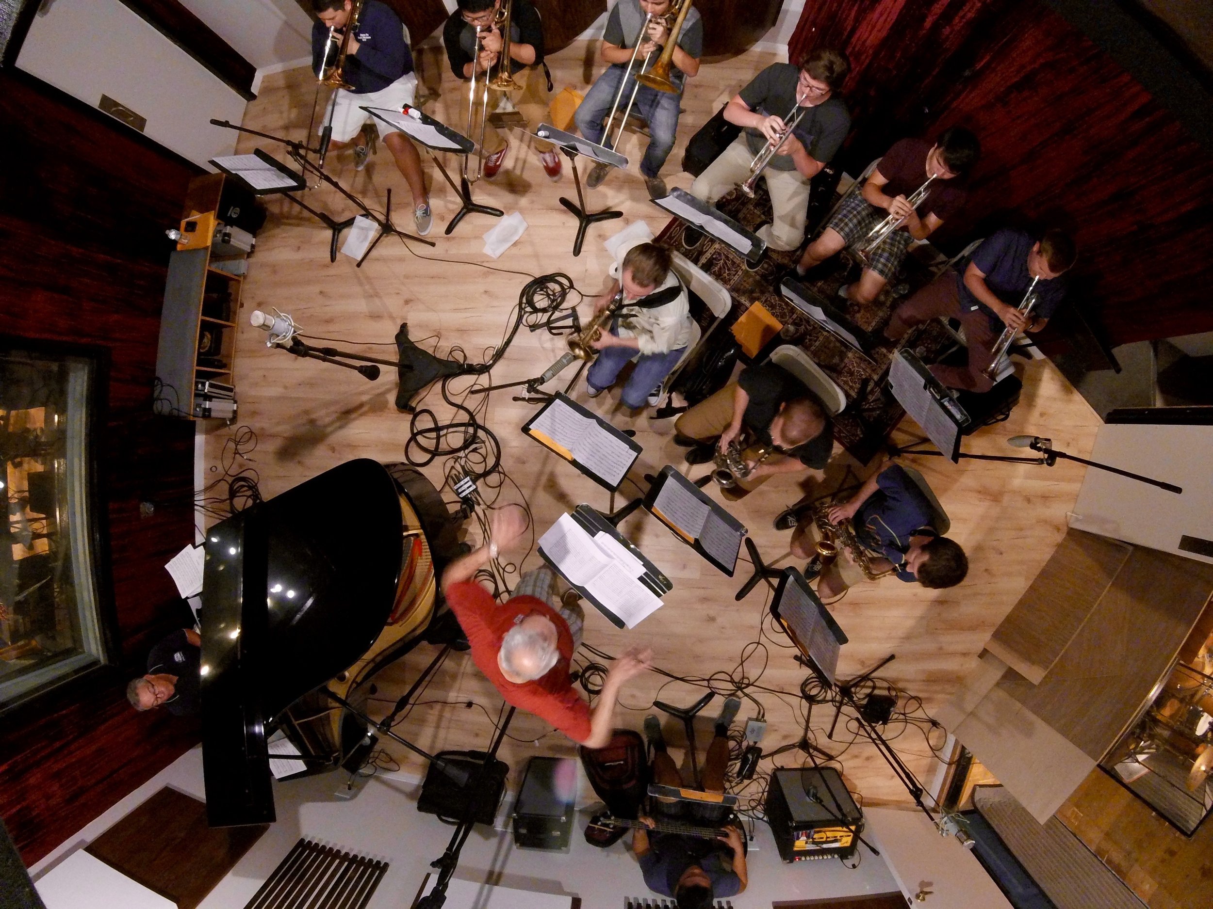 Honeytaps Big Band Recording Session (Photo by Chris Schlarb)