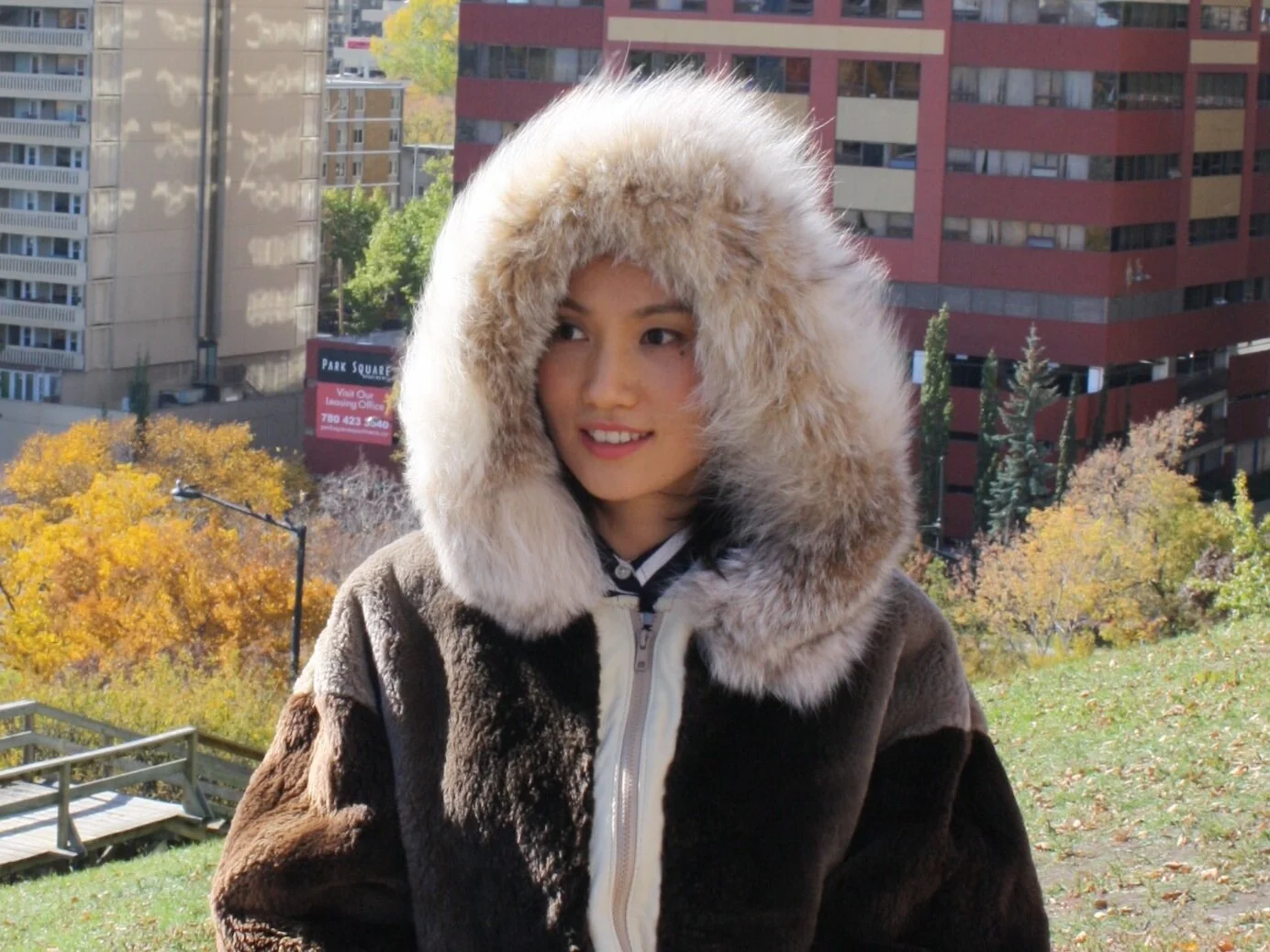 Natural Beaver Parka w/ Arctic Fox Trim