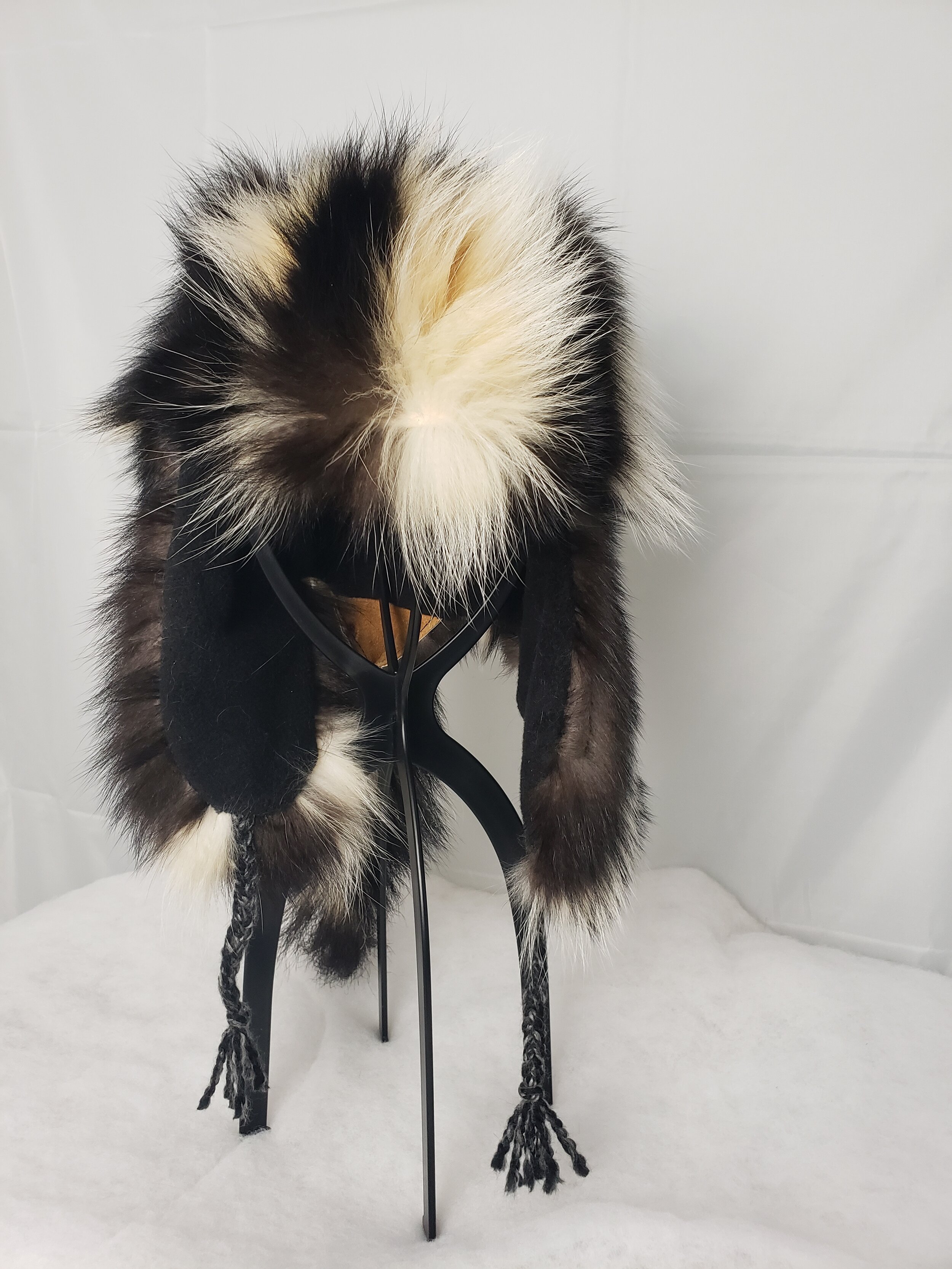 Custom Children's Skunk Trapper Hat with Tail