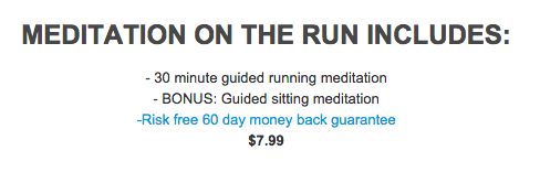  Learn more at meditationontherun.com , or visit this iTunes link to purchase.