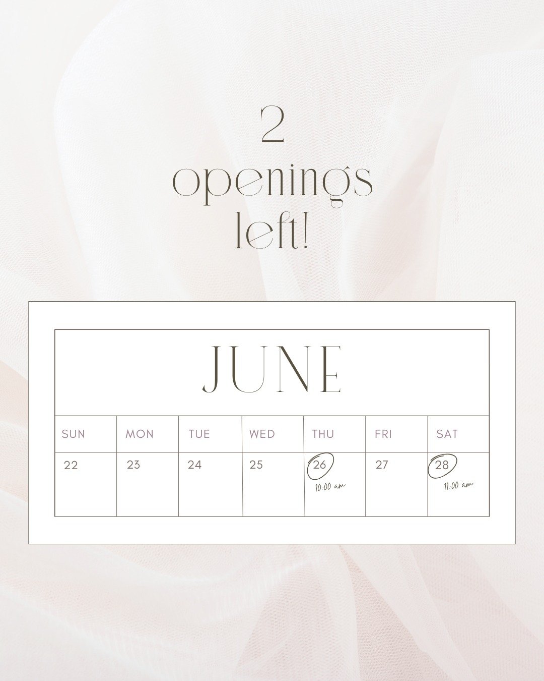 Two spots open this week. Which one can I save for you? DM to claim your complimentary consultation!