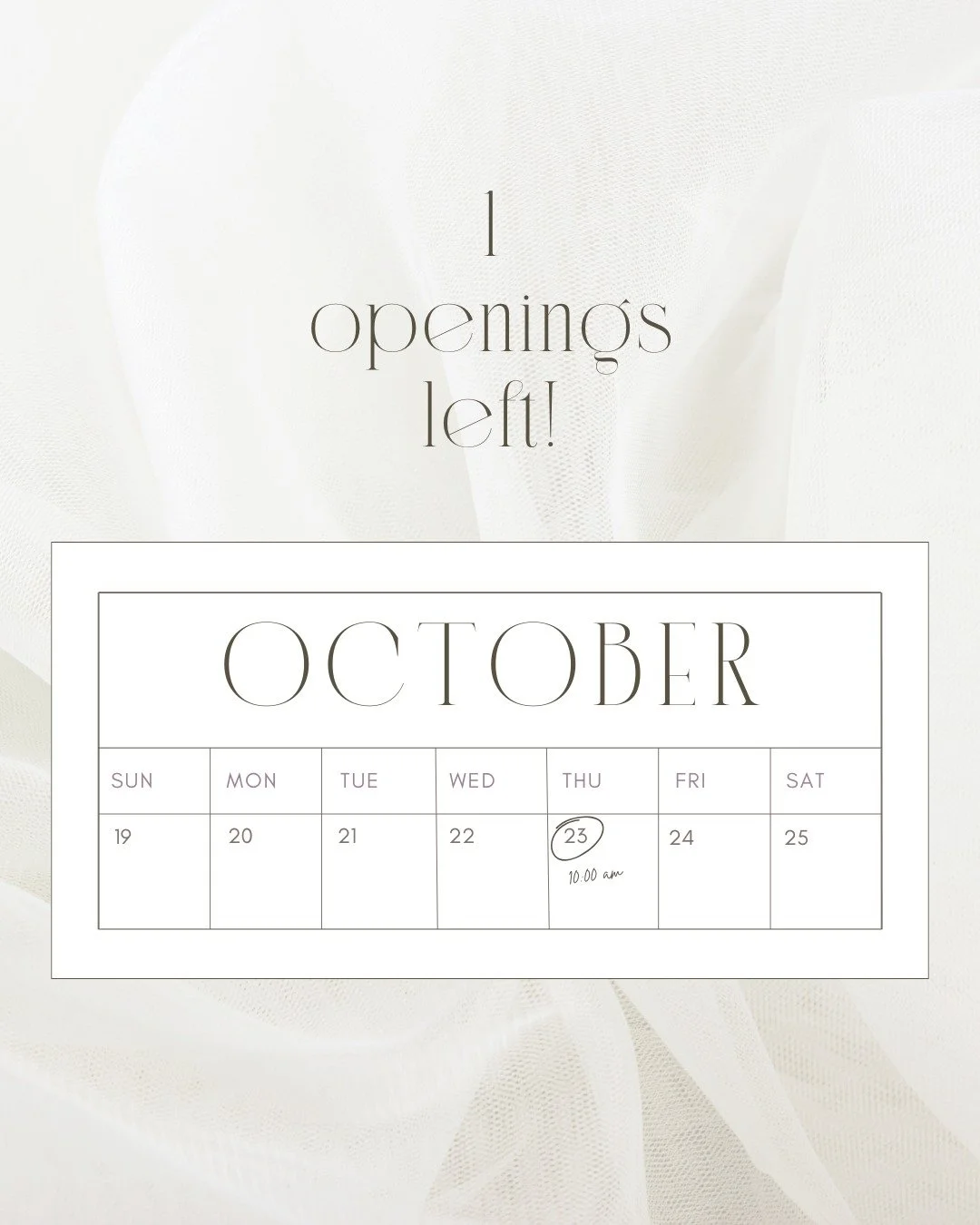Just one opening left this week. Let's get your brows ready to complete your costume!