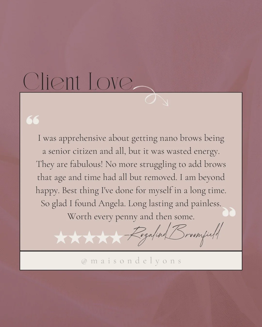 Don't let age keep you from investing in yourself! I'm so excited to be offering $100 off a full nano brow service for Valentine's Day. Send me a message and let's bring your brow dreams to life.