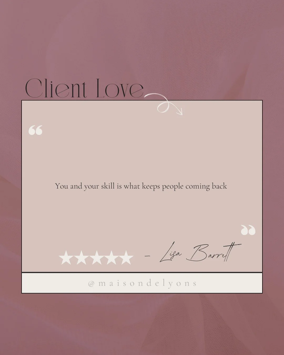 Well, shucks! ☺️ My clients are what keep me in the studio! 😘