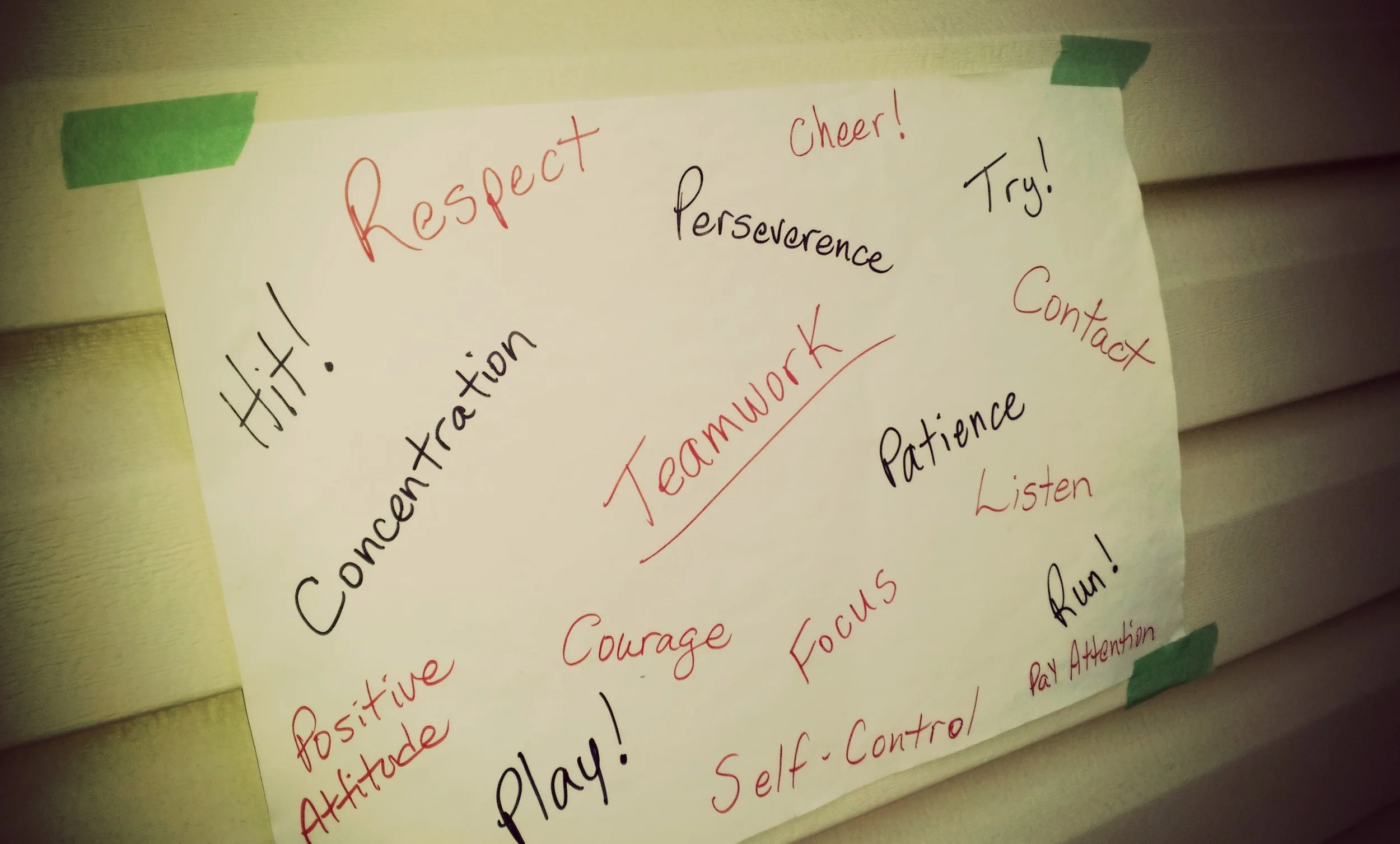 The motivational poster created by the team.