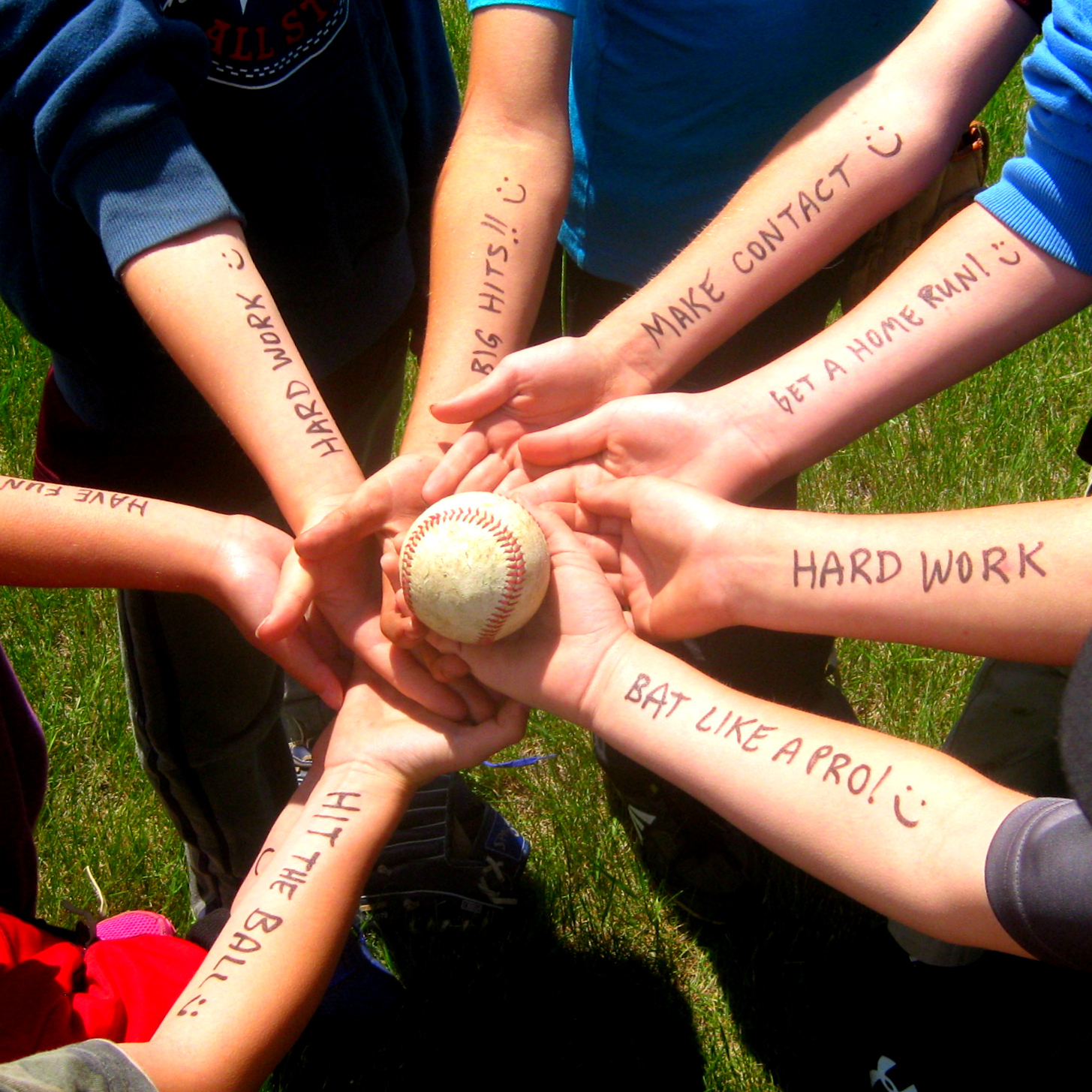 Inspirational felt-marker "tattoos"