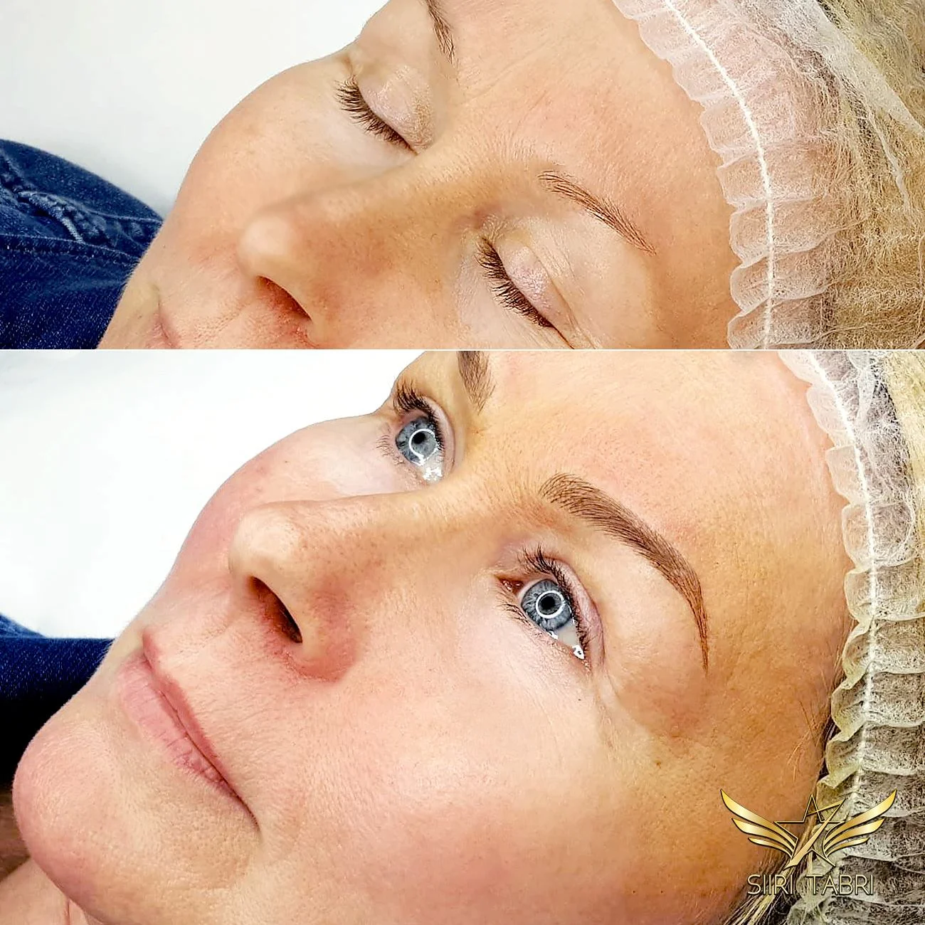 SharpBrows Light microblading. Here's an example how creating microblading the right way really changes the overall appearance also with a bit older clients.