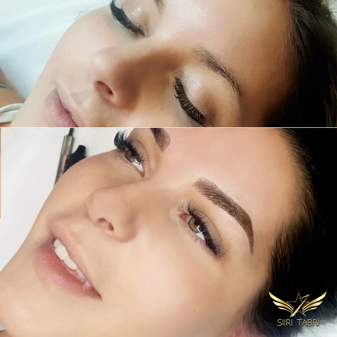 SharpBrows Light microblading. Very modest brow is turned into lush and beautiful brow with the help of light microblading technique.