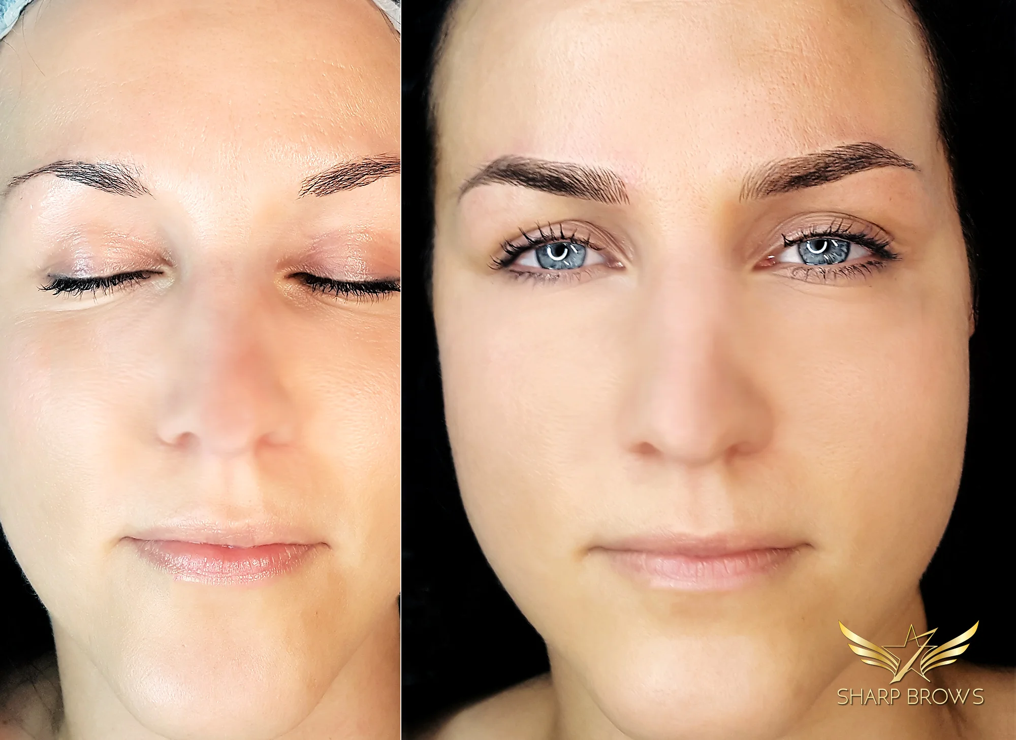 SharpBrows Light microblading - Just a sample how face starts shining the new way with the light microblading technique.