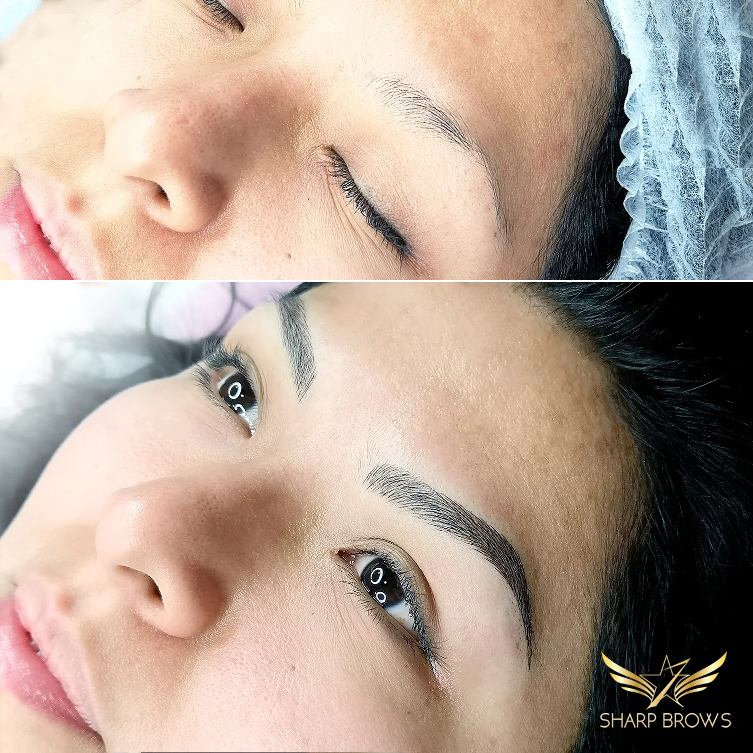 Light microblading. This beautiful lady became even more beautiful with new brows.