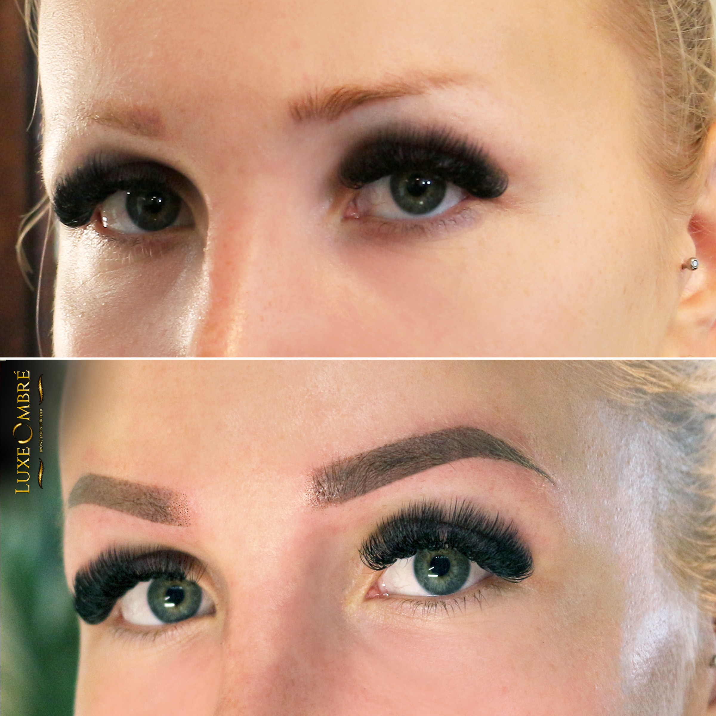 Weak and small brows turned into lush and natural.