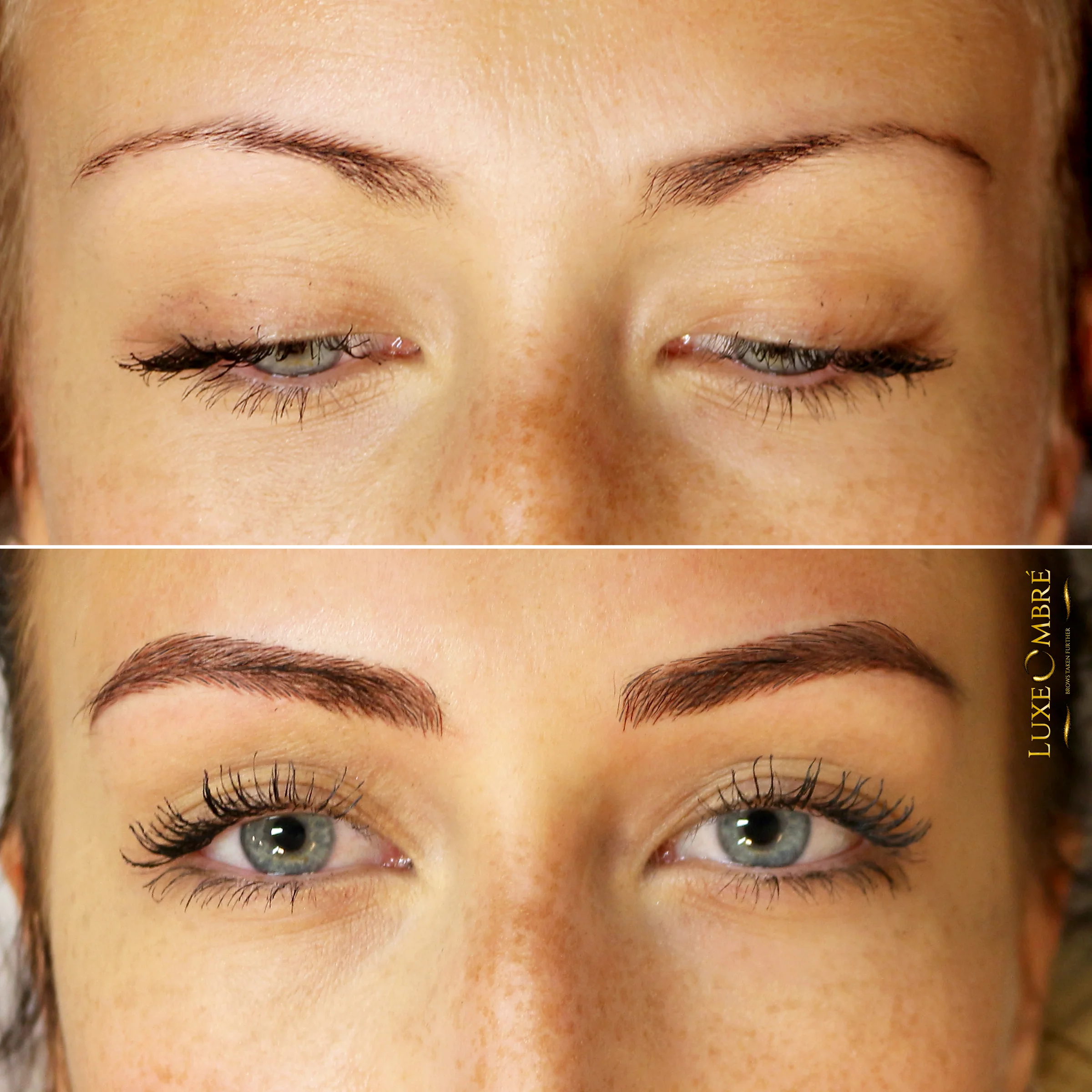 LuxeOmbre combined with some microblading used to save a pair of brows.