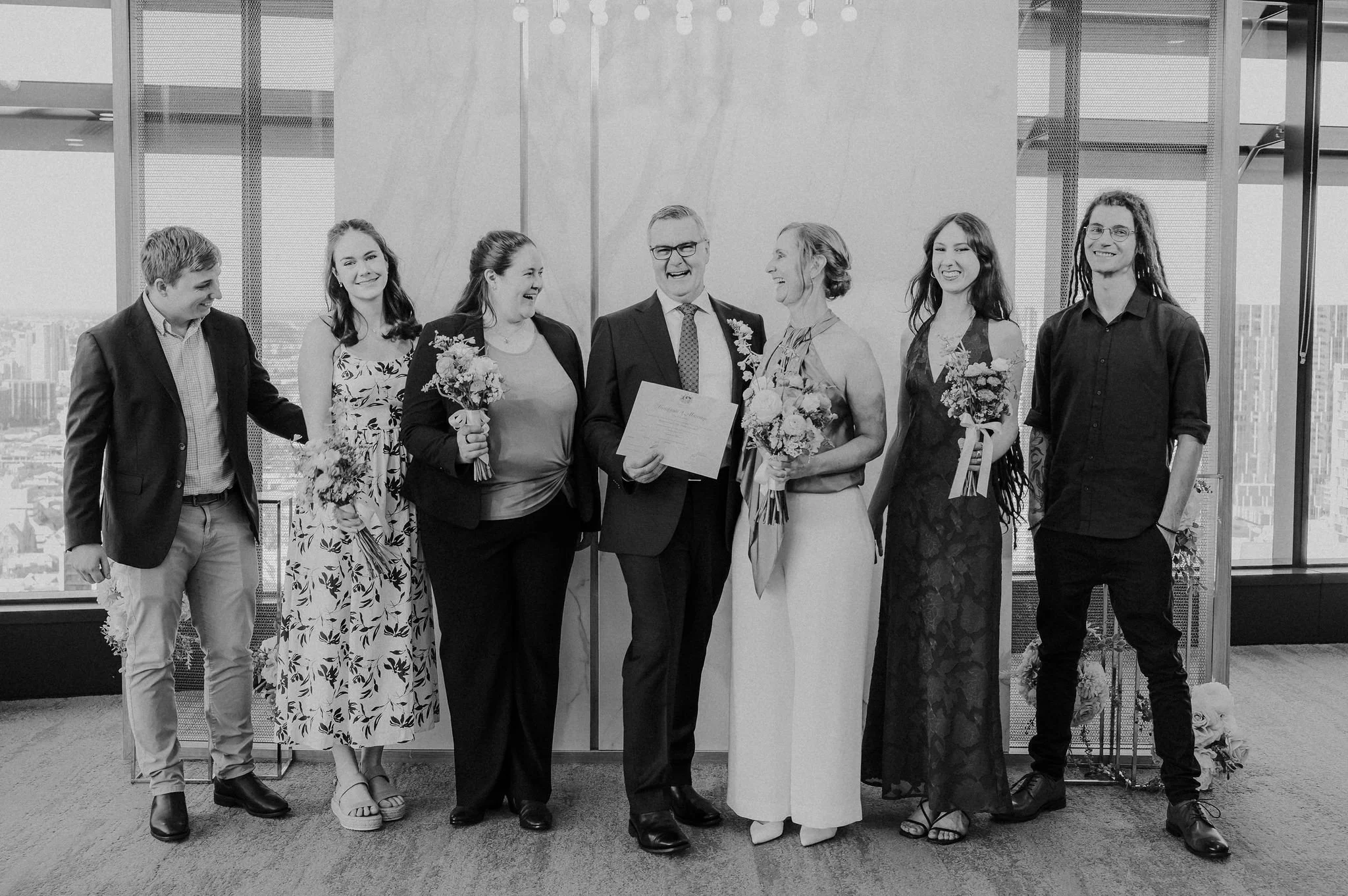 Family at Brisbane Registry Office ceremony