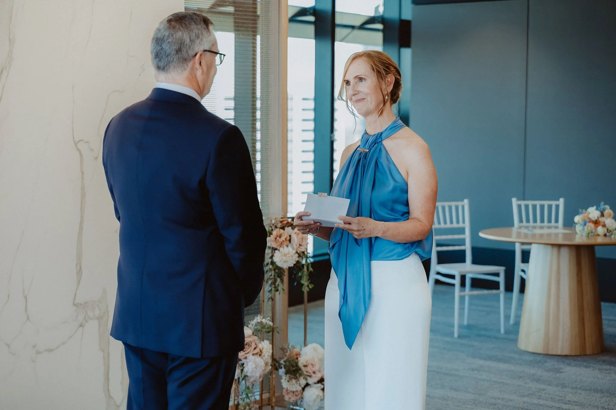Bride and groom at Brisbane Registry Office ceremony