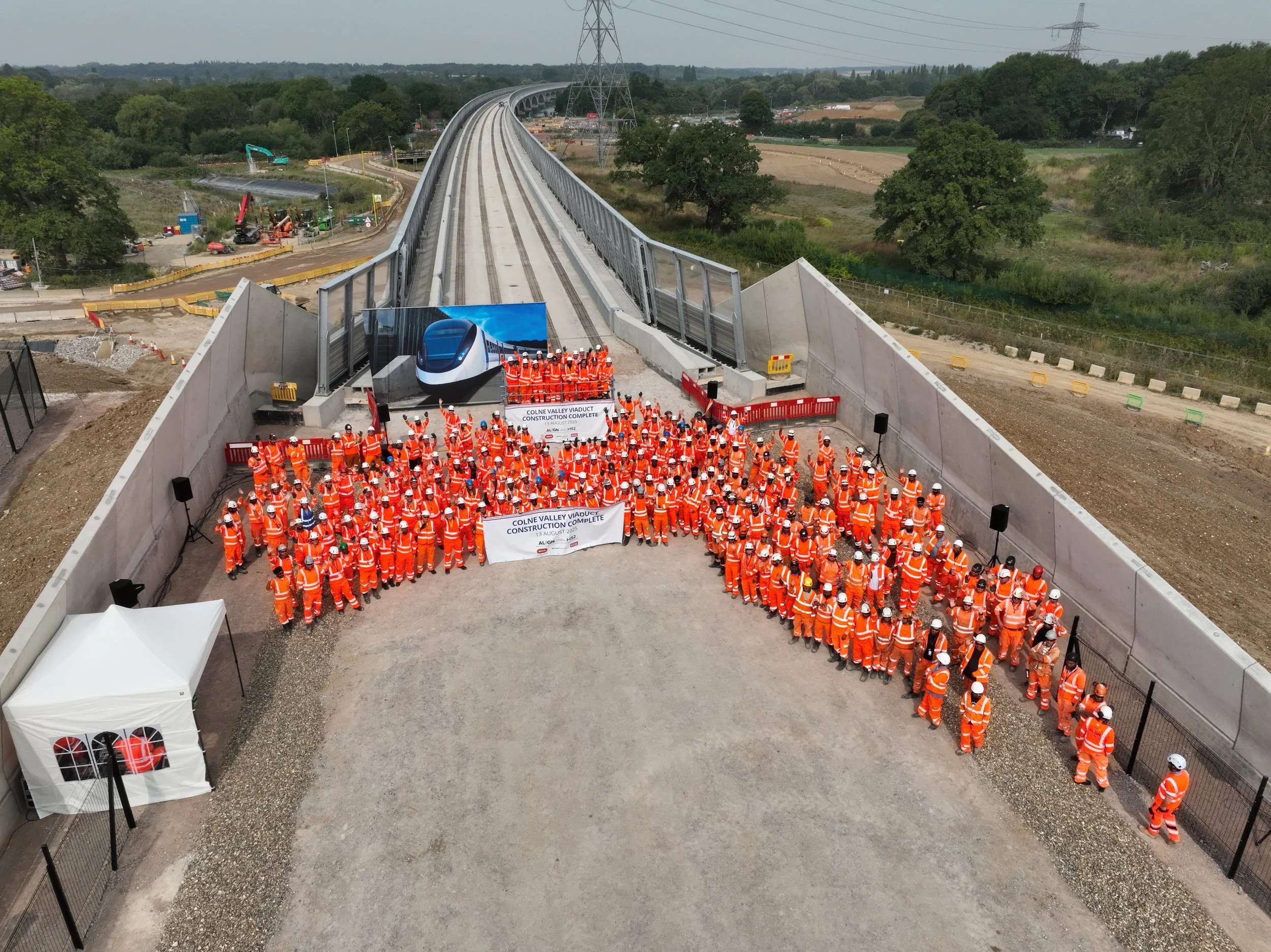 In August 2025 we completed construction of the Colne Valley Viaduct, the UK’s longest railway viaduct at 2.1 miles (3.4km) long! 