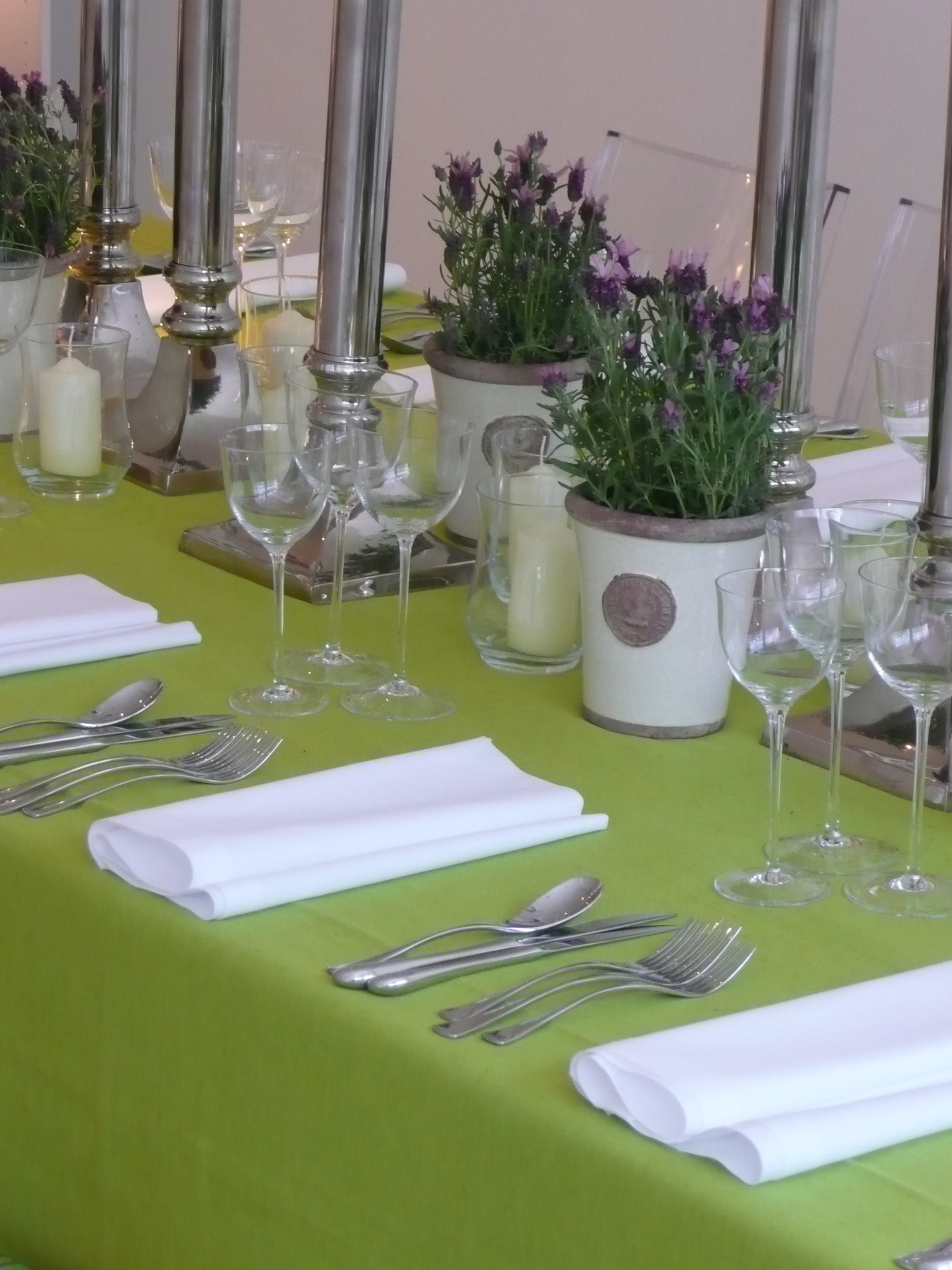 Table set up for the Royal Wedding