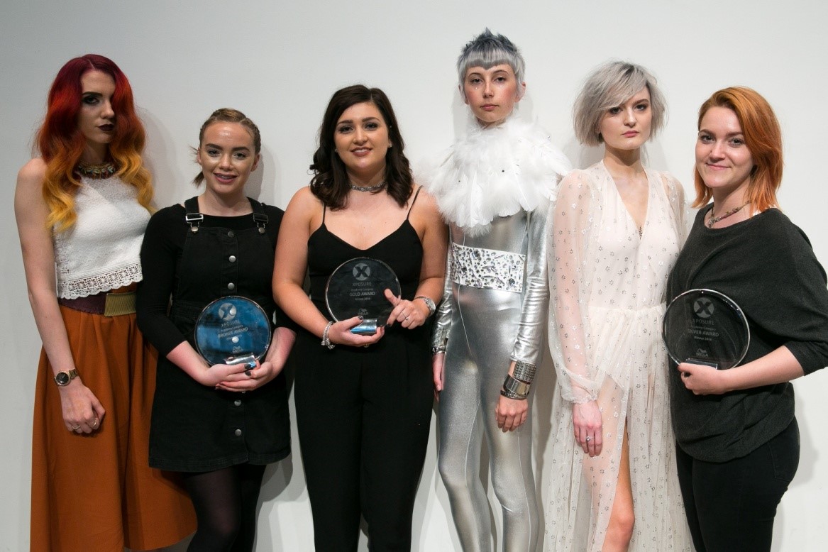 Academy Category - From Left to Right: Lucy Fraser (Rhona McCallum Hair), Abi Britt (Reflections Training Academy – Bristol) and Molly Gibson (Reflections Training Academy – Birmingham)
