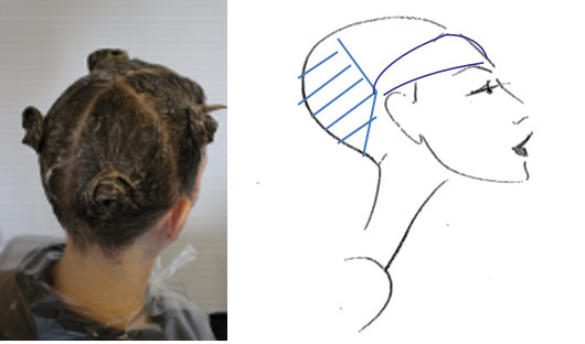 At completion, the hairline is painted with colour to ensure complete coverage.