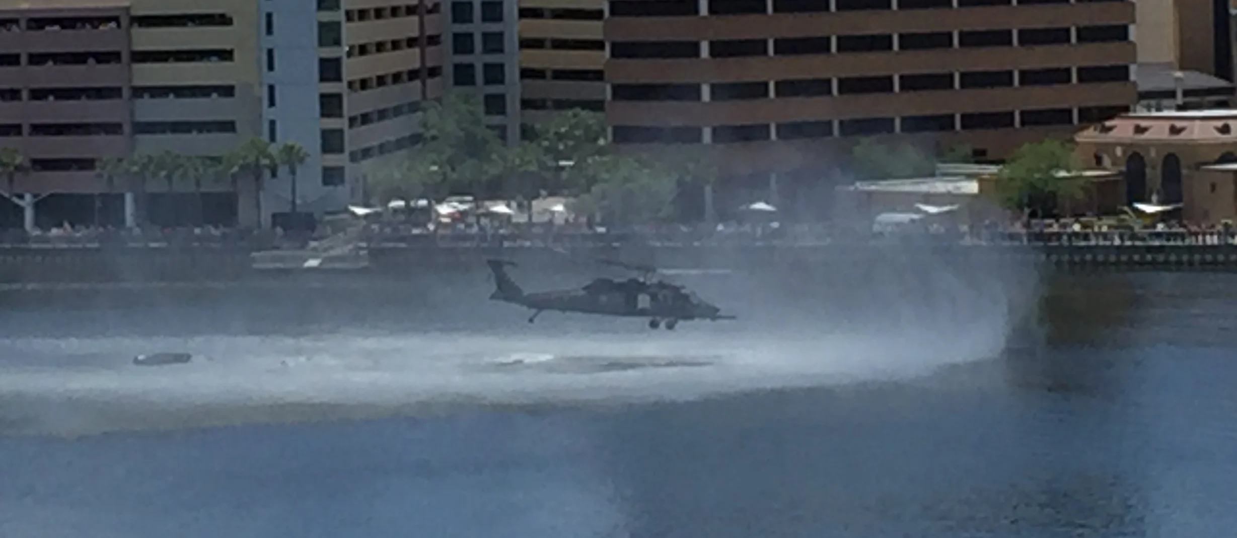 Blackhawk helicopter conducting the demo.