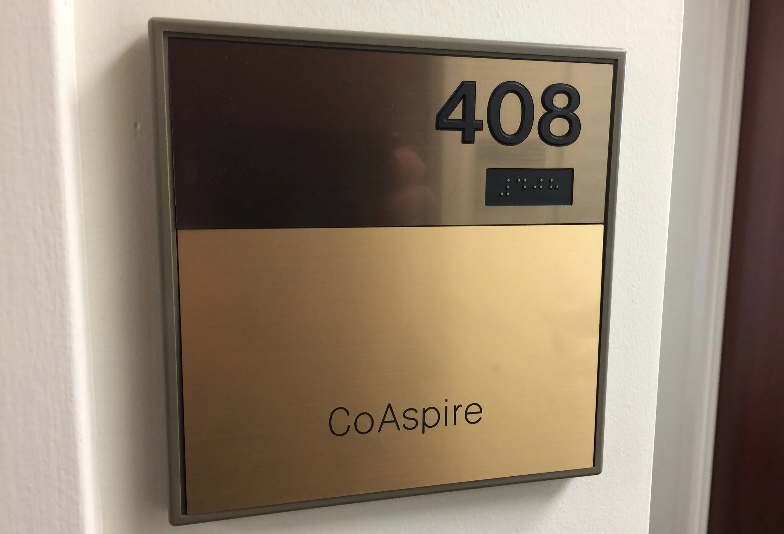 CoAspire HQ’s new address is 4031 University Drive, Suite #408, Fairfax, VA 22030