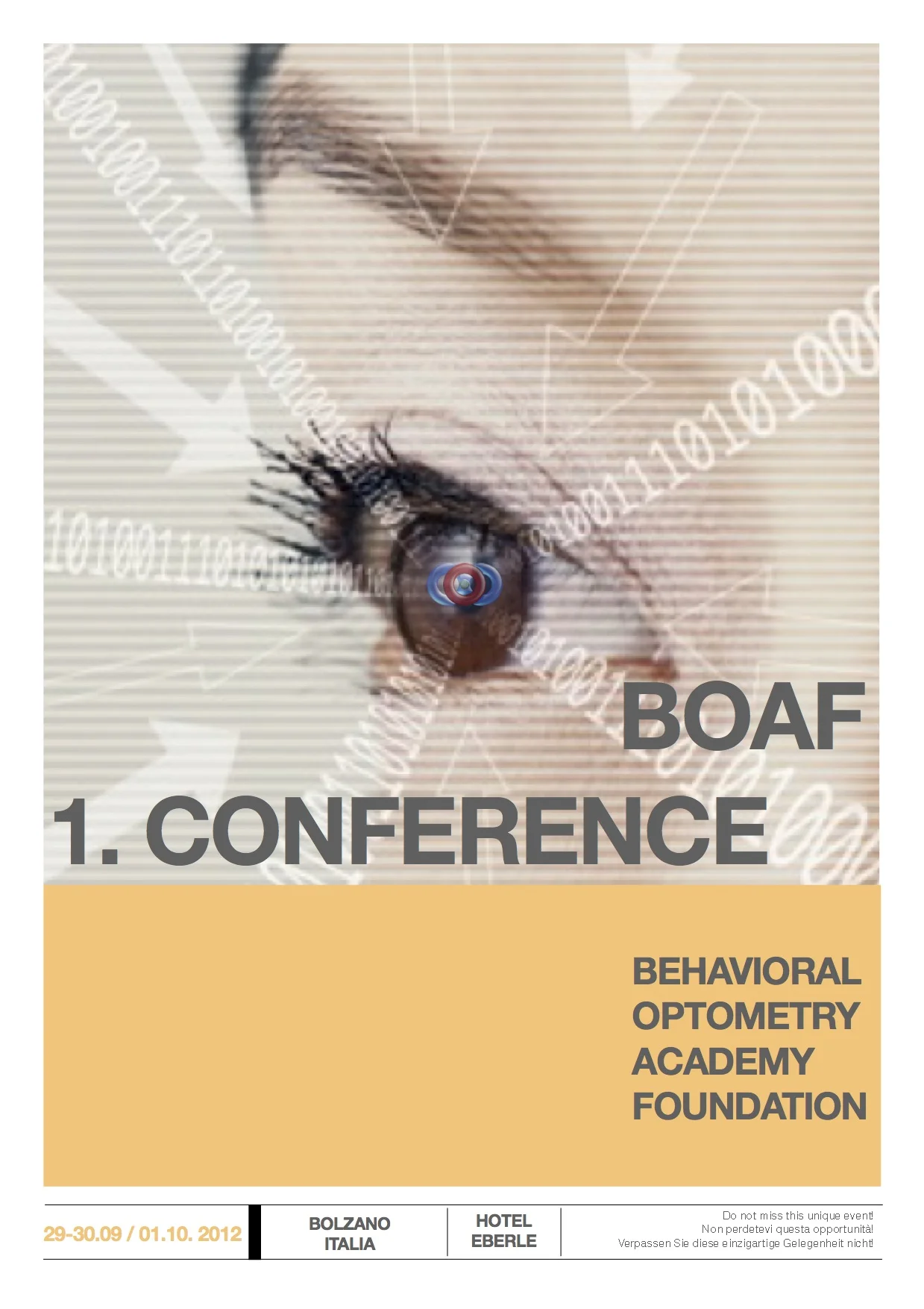 First BOAF Annual Conference Bolzano 2012