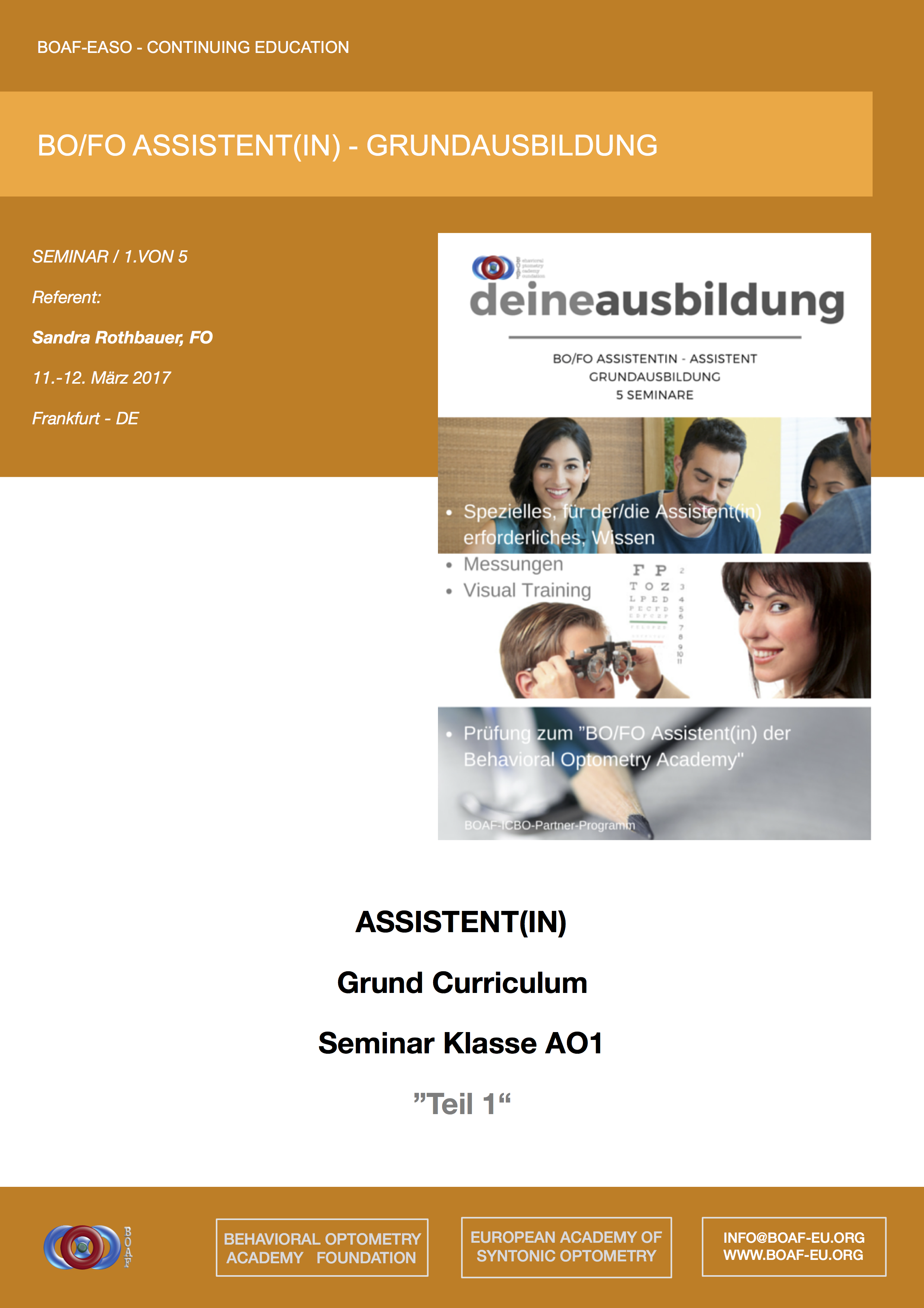 BOAF - Contininung Education Brochure - Basic Curriculum - Online reader - Link --->