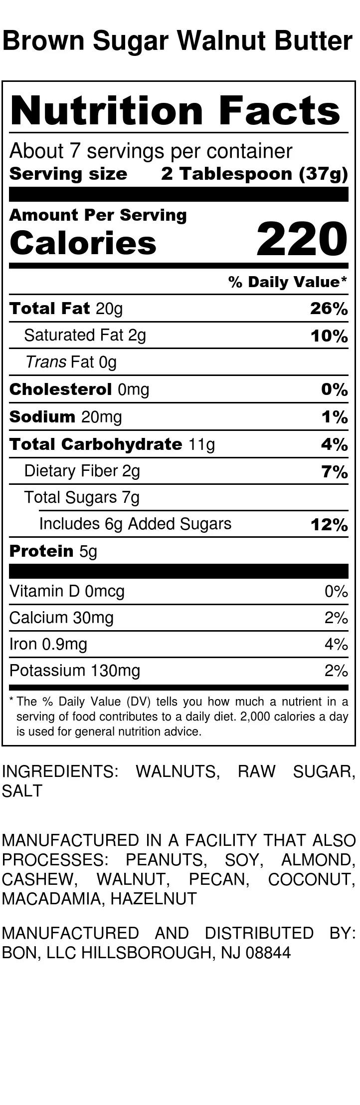 Brown Sugar Walnut Butter - Nutrition Label.jpg