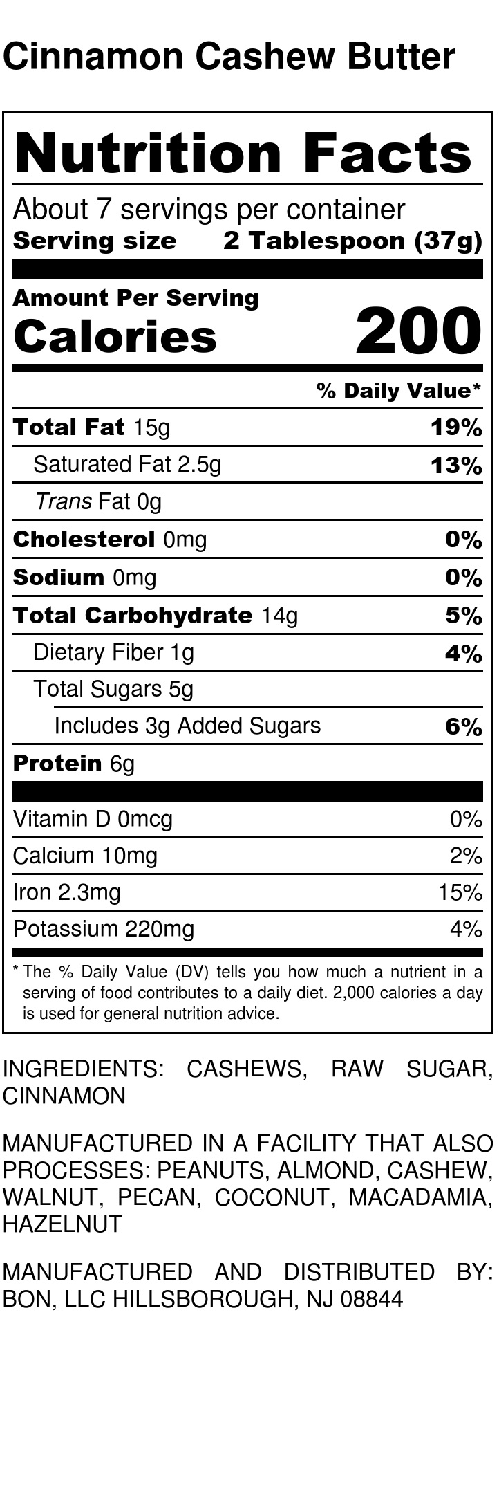 Cinnamon Cashew Butter - Nutrition Label.jpg